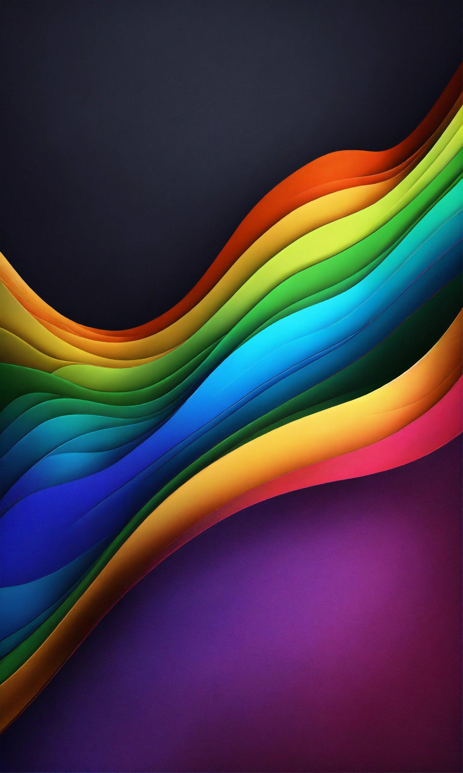 A Multicolored Abstract Background With A Black Background