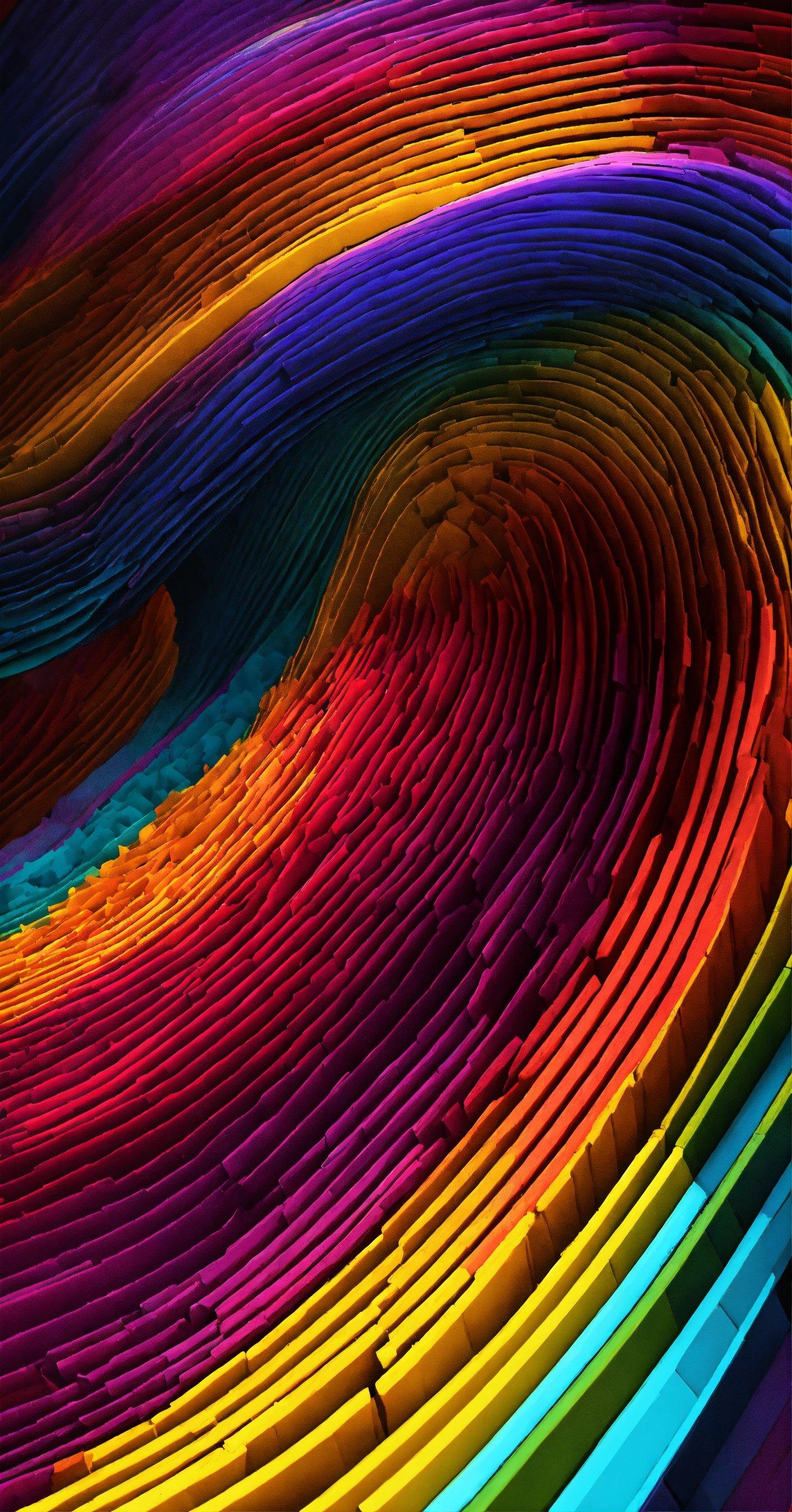 A Multicolored Abstract Background With A Large Amount Of Lines