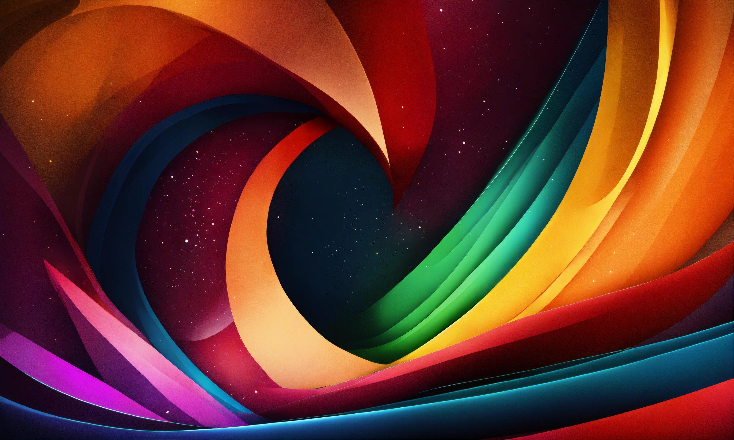 A Multicolored Abstract Background With A Star In The Background