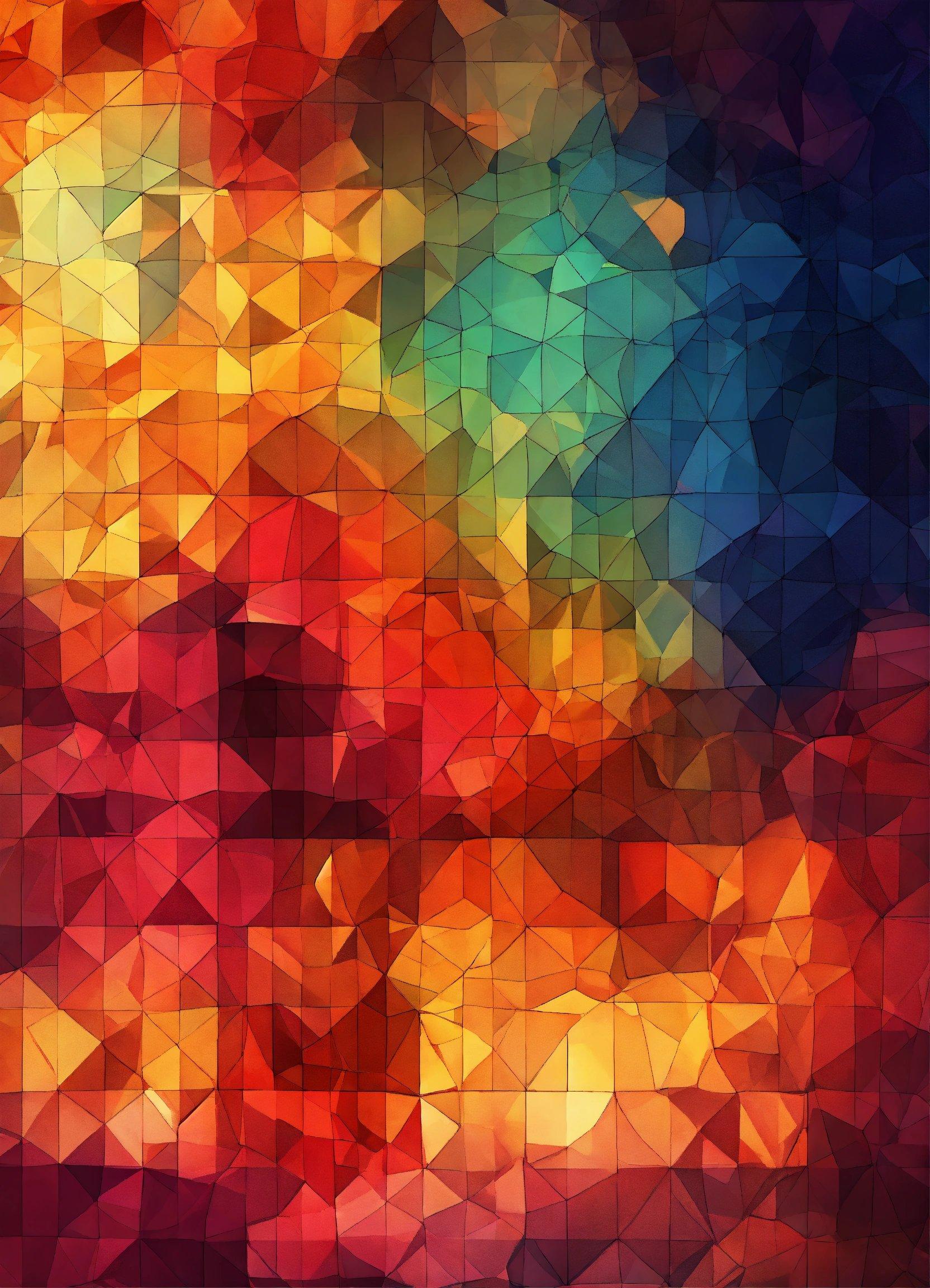 A Multicolored Abstract Background With A Variety Of Shapes