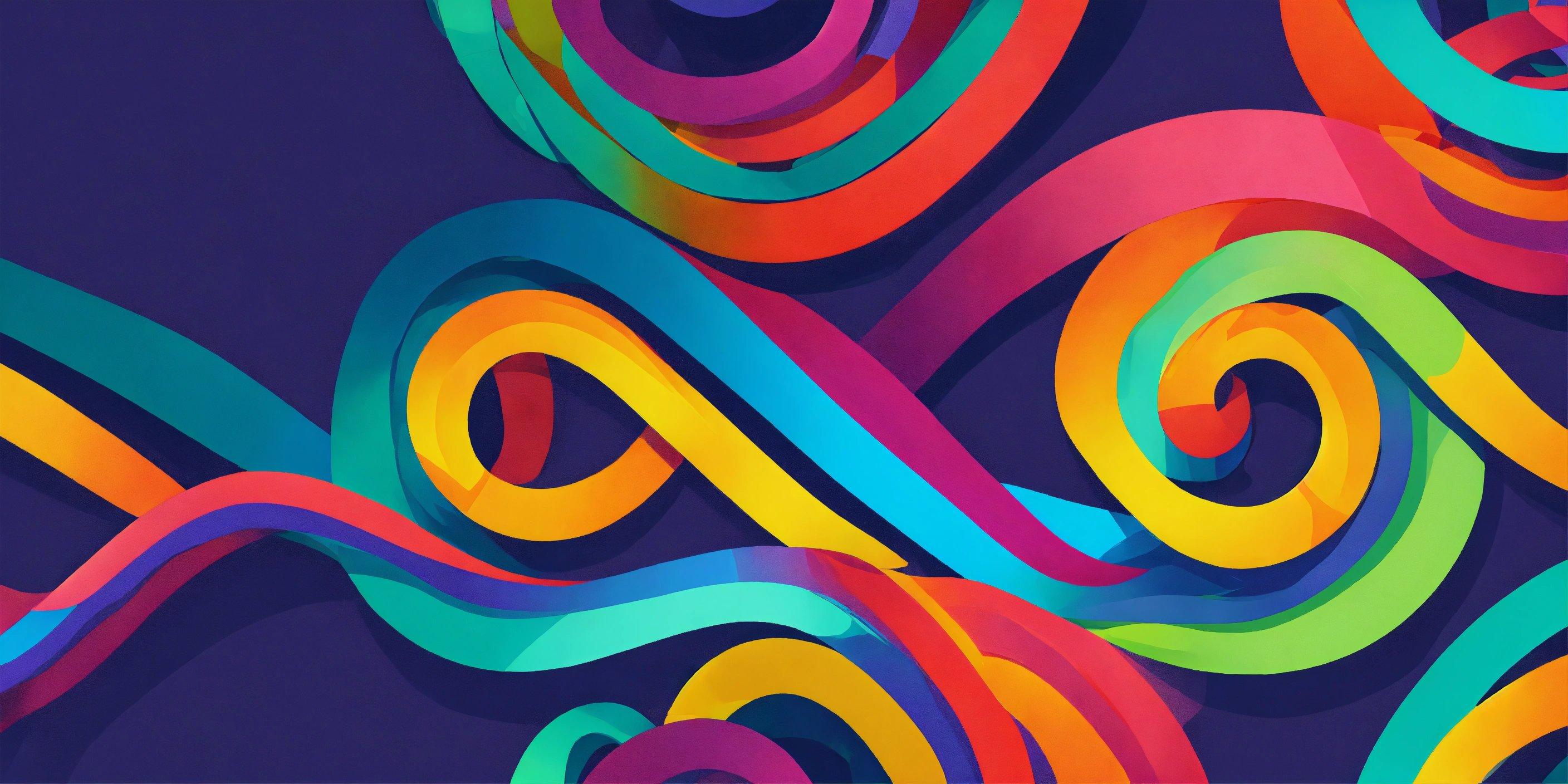 A Multicolored Abstract Background With Curved Lines