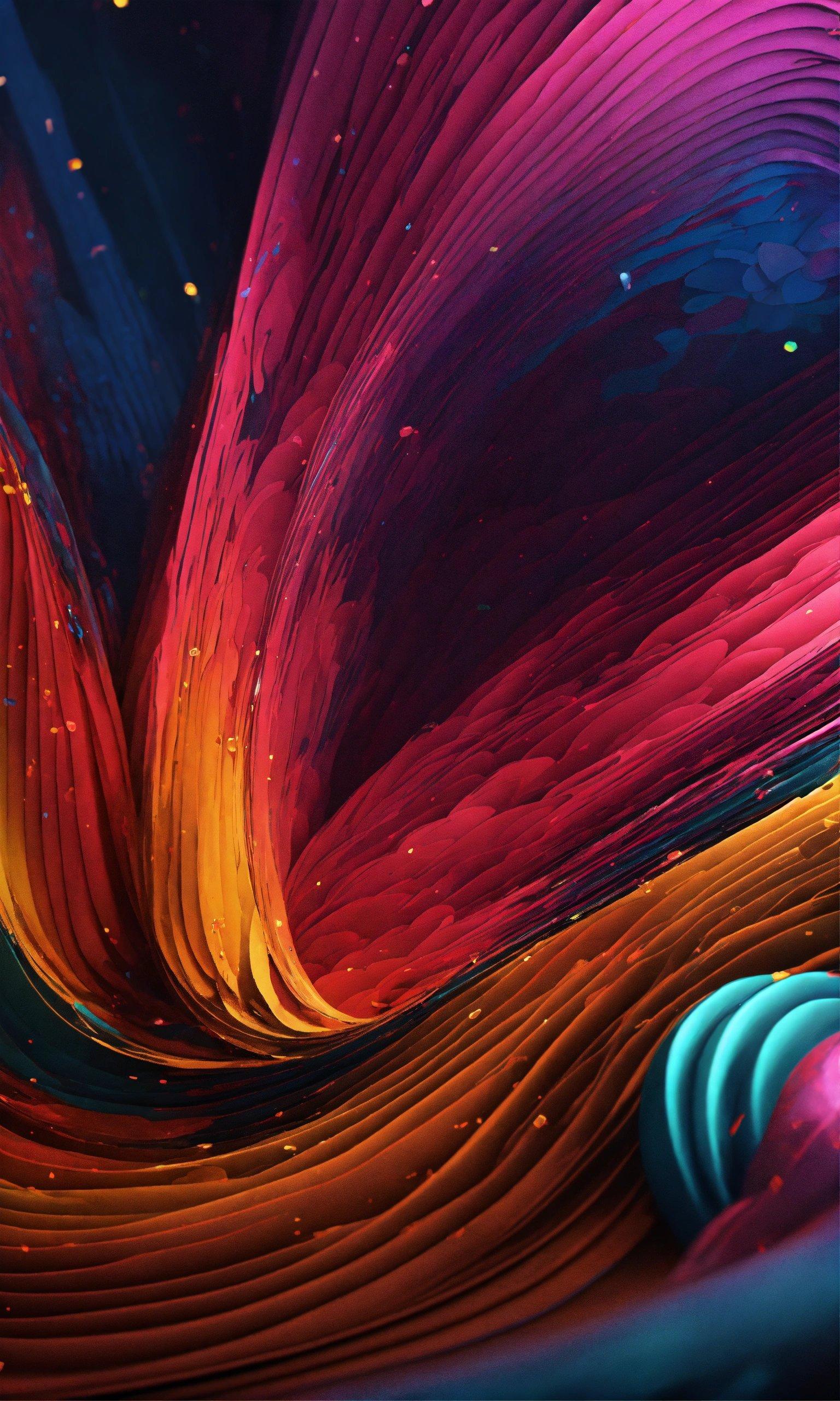 A Multicolored Abstract Background With Swirls And Bubbles