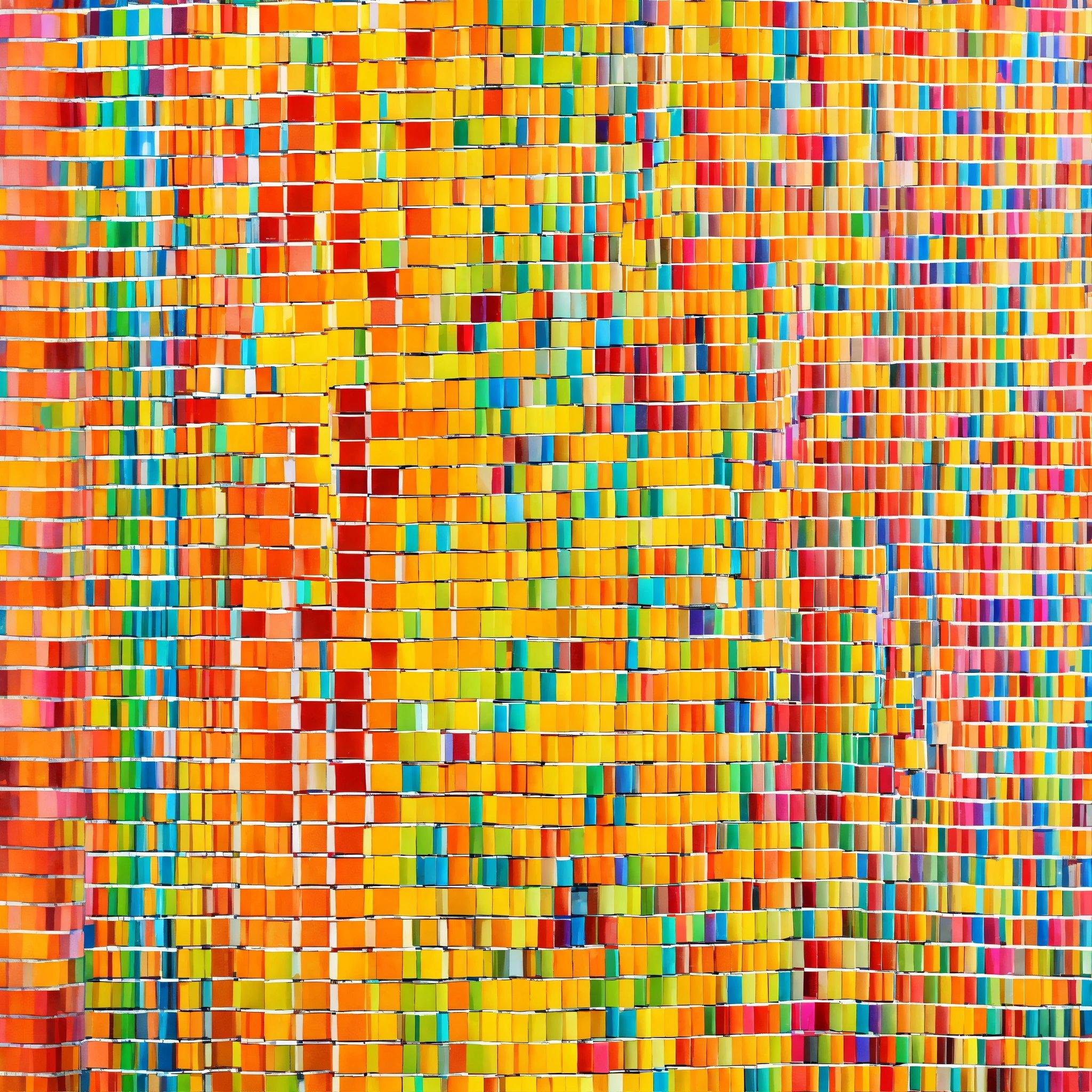 A Multicolored Abstract Painting Of Squares And Rectangles