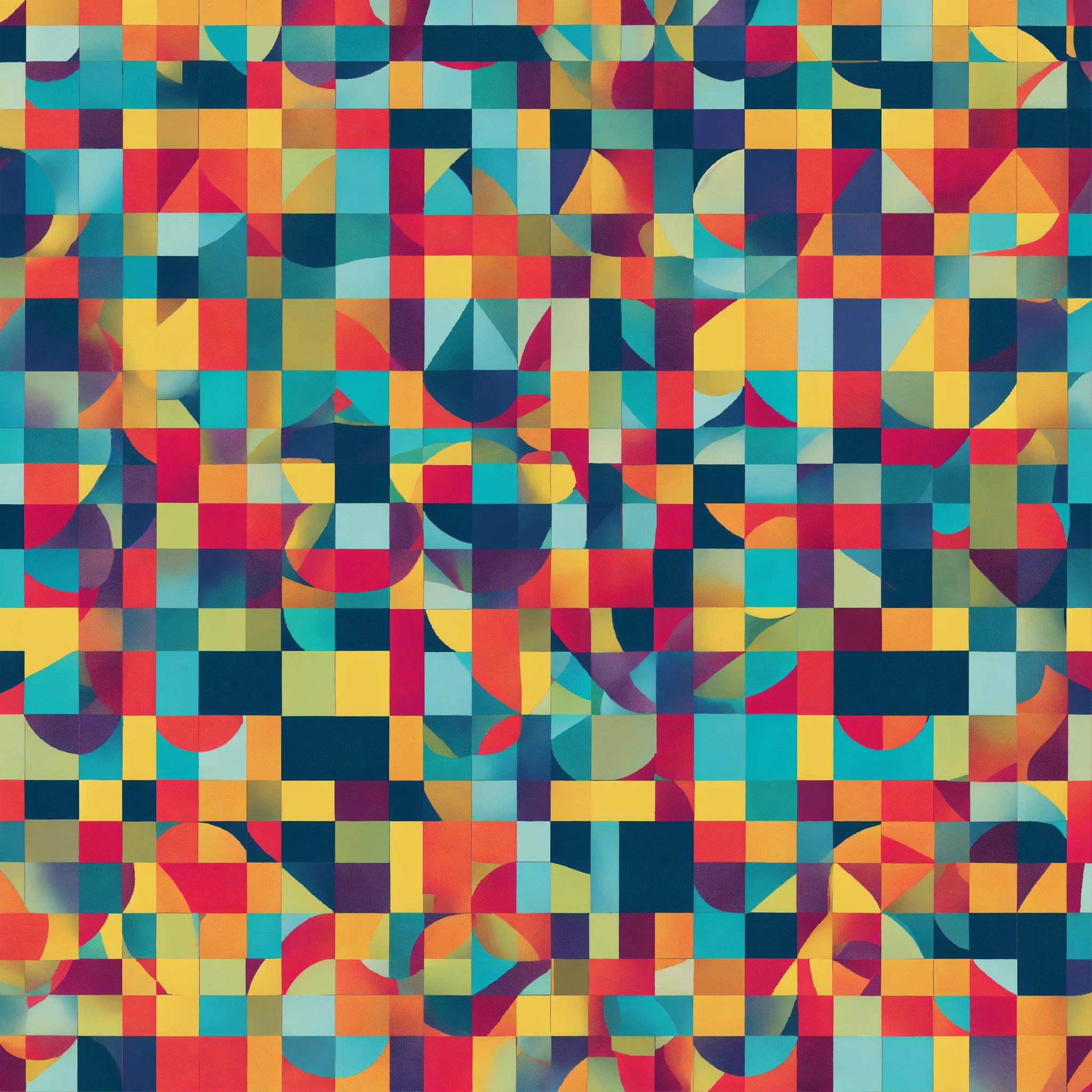 A Multicolored Background With A Lot Of Different Shapes