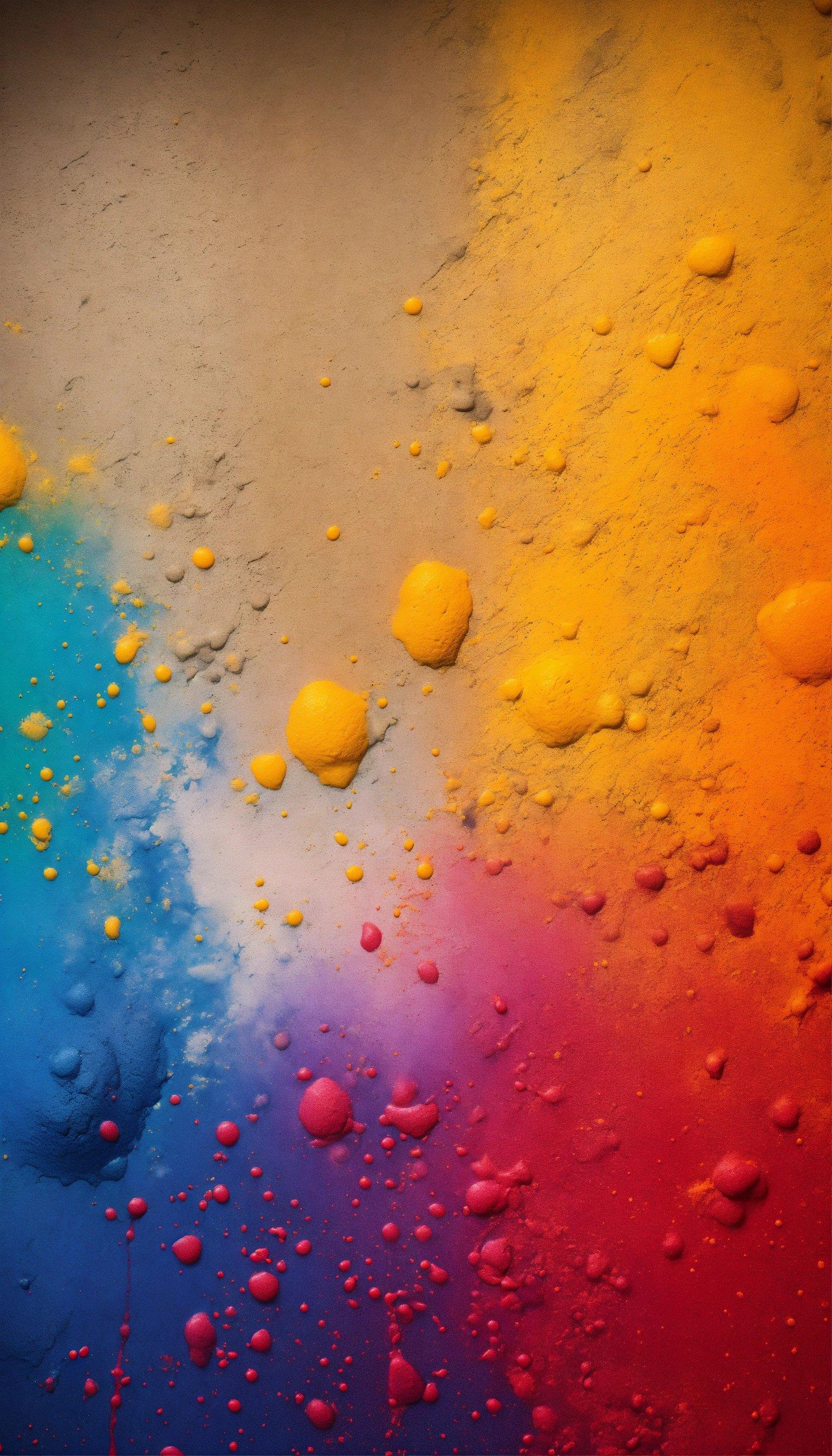 A Multicolored Background With Drops Of Water