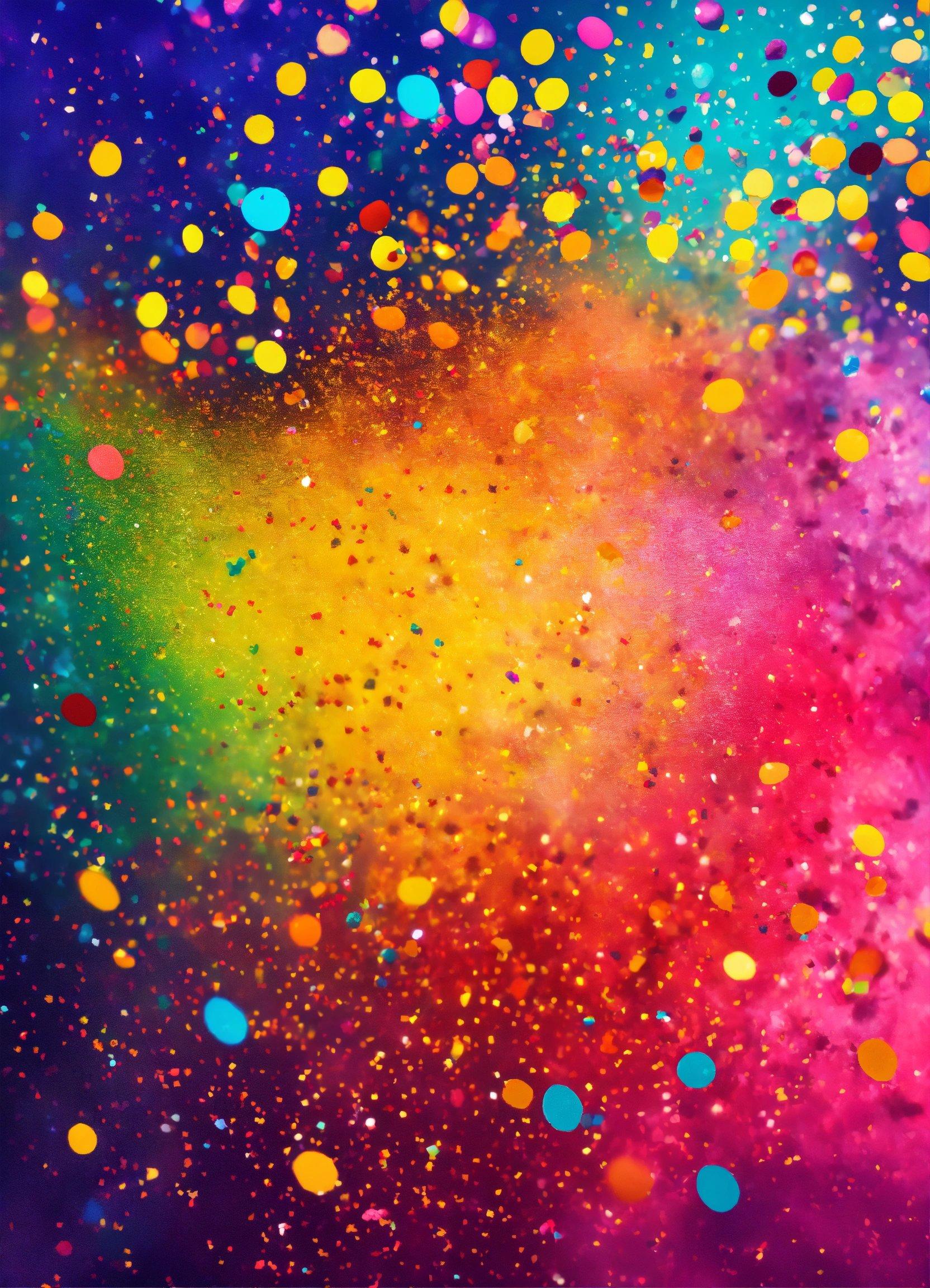 A Multicolored Background With Lots Of Bubbles