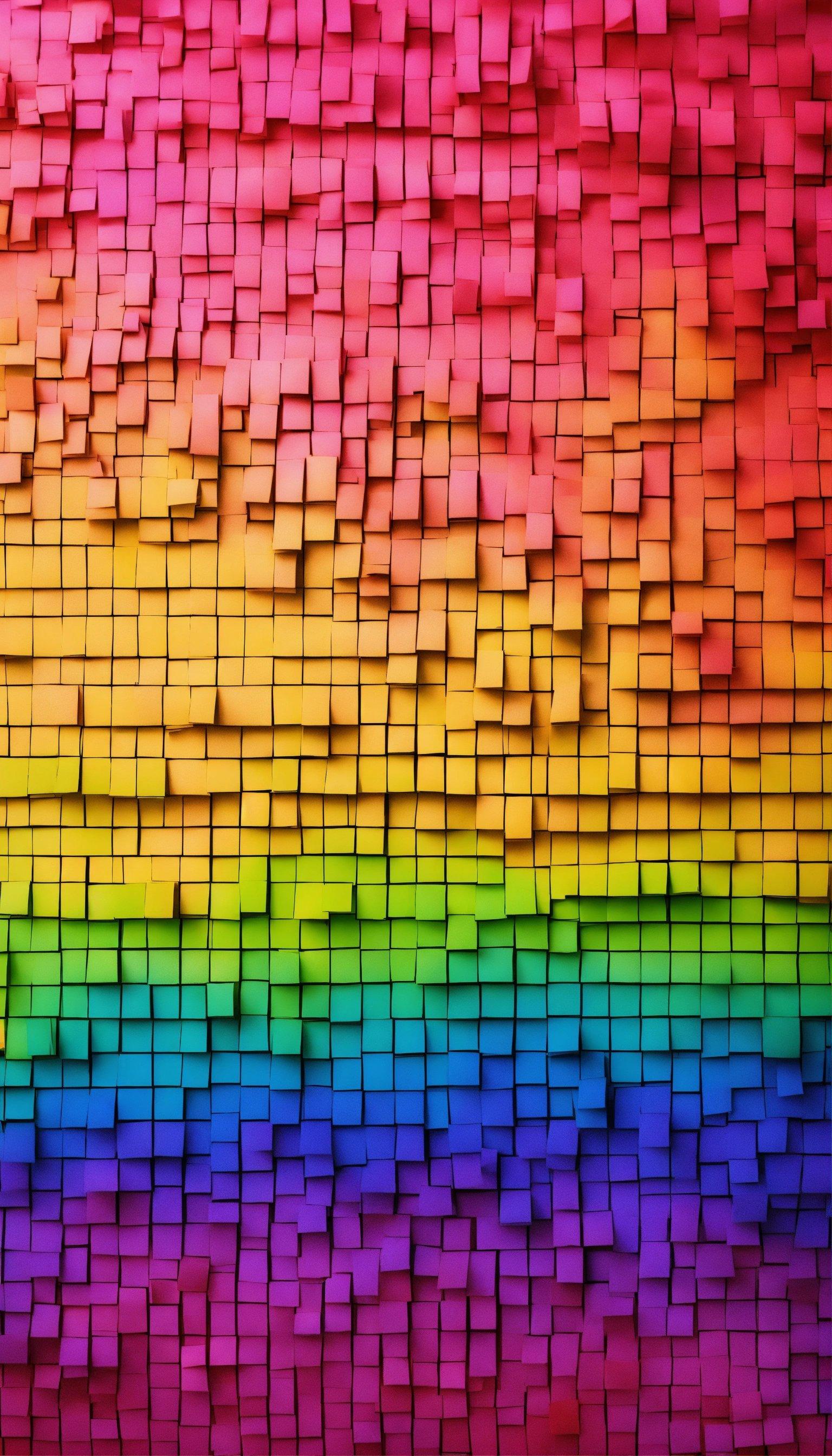 A Multicolored Background With Squares Of Different Colors