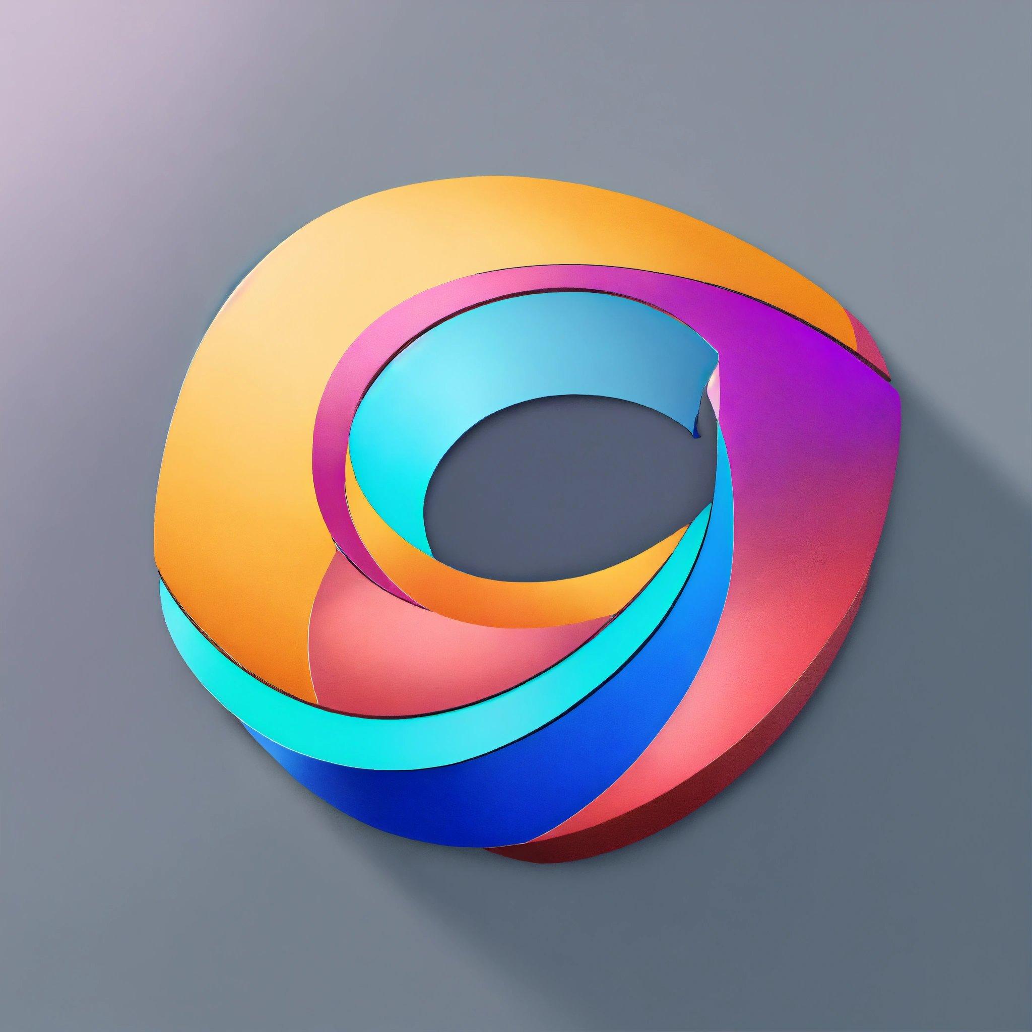 A Multicolored Circular Object On A Gray Background