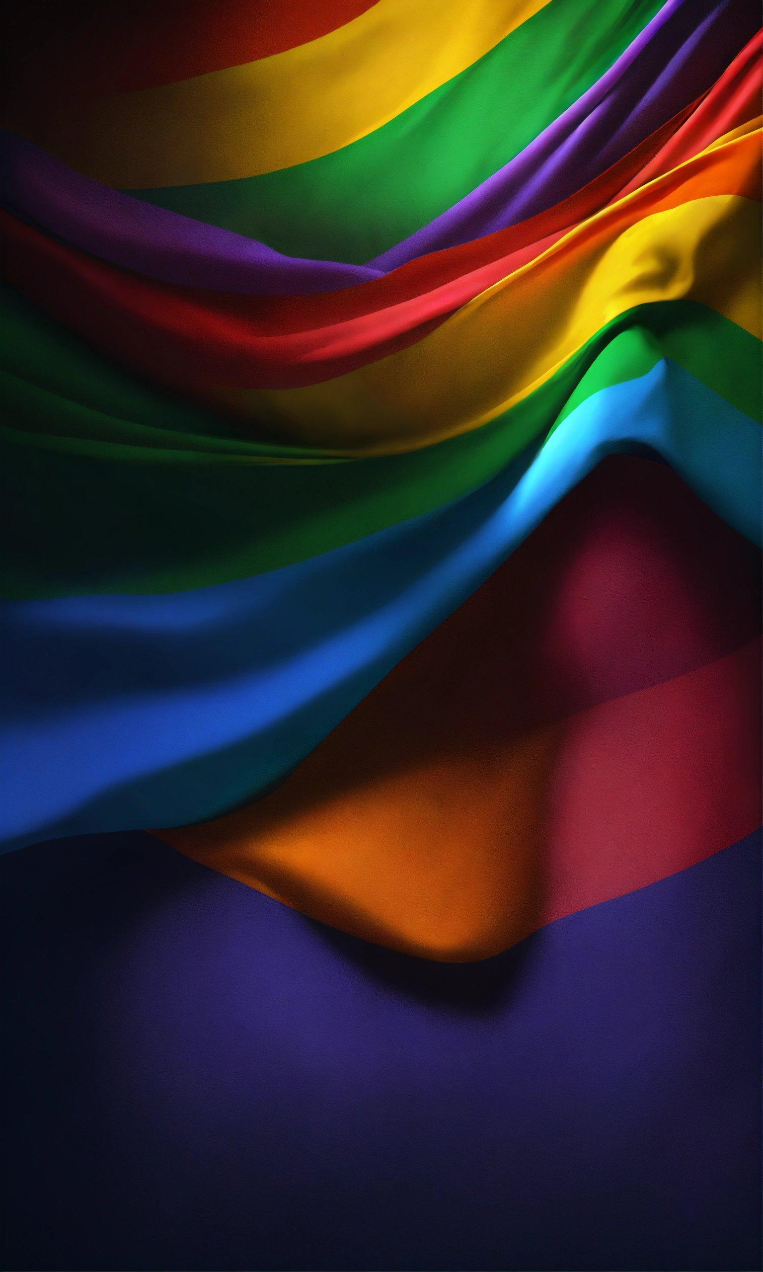 A Multicolored Cloth With A Black Background