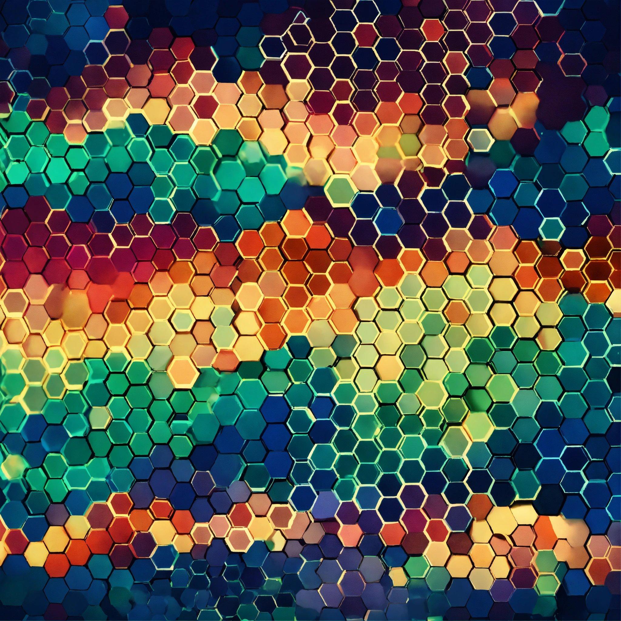 A Multicolored Hexagonal Pattern Of Hexagons