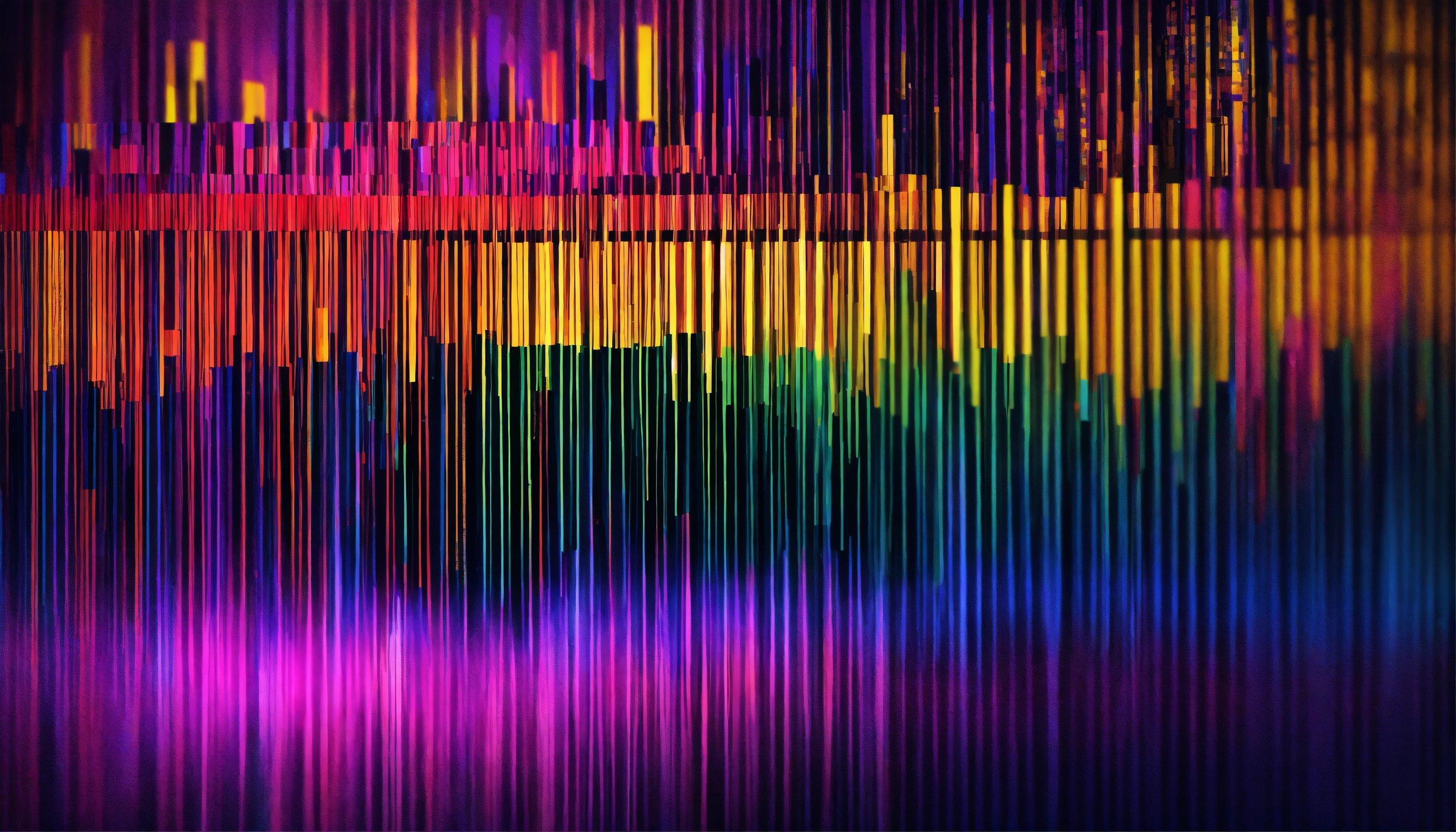 A Multicolored Image Of A City Skyline