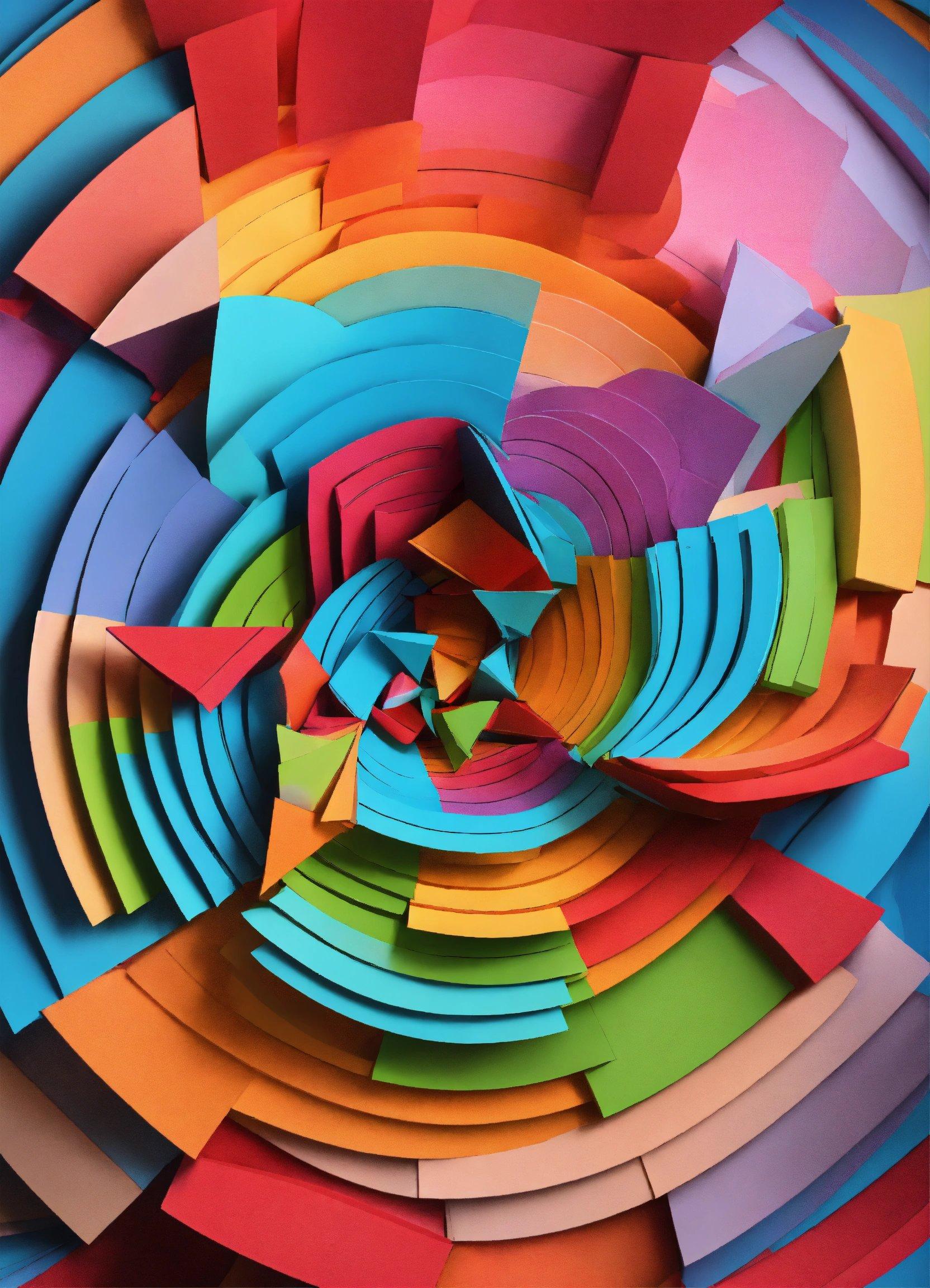 A Multicolored Image Of A Spiral Of Paper