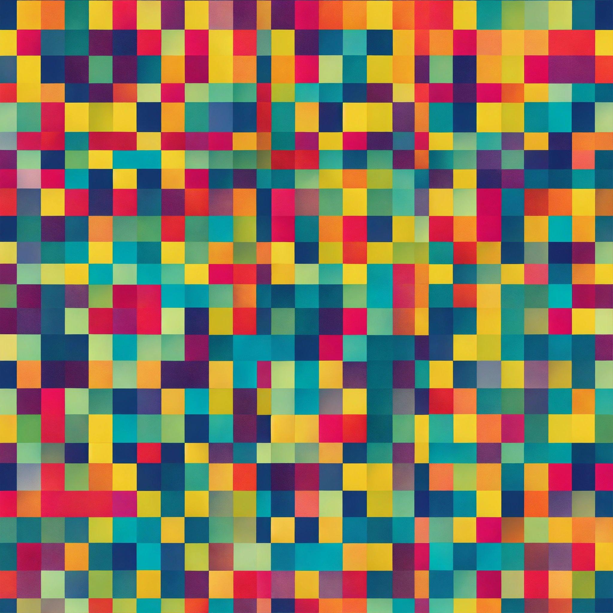 A Multicolored Pattern Of Squares And Rectangles