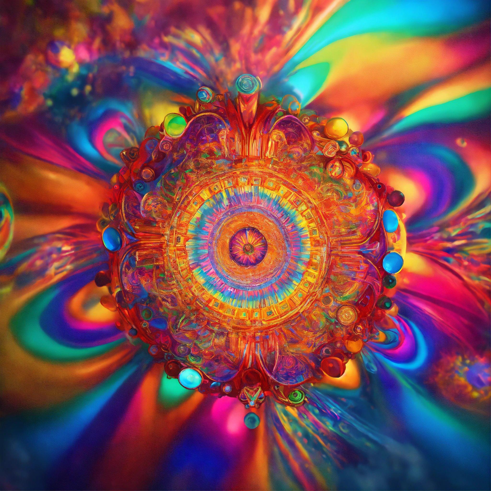 A Multicolored Picture Of A Circular Object