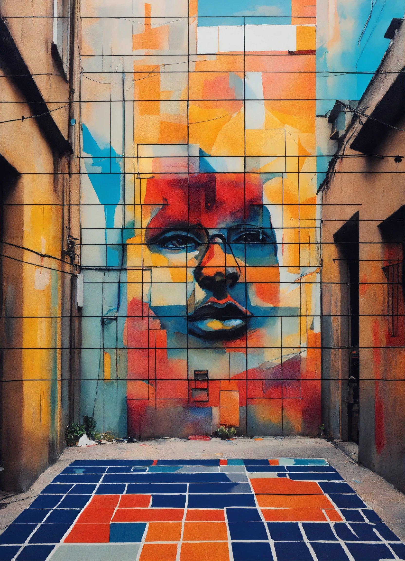 A Mural Of A Man