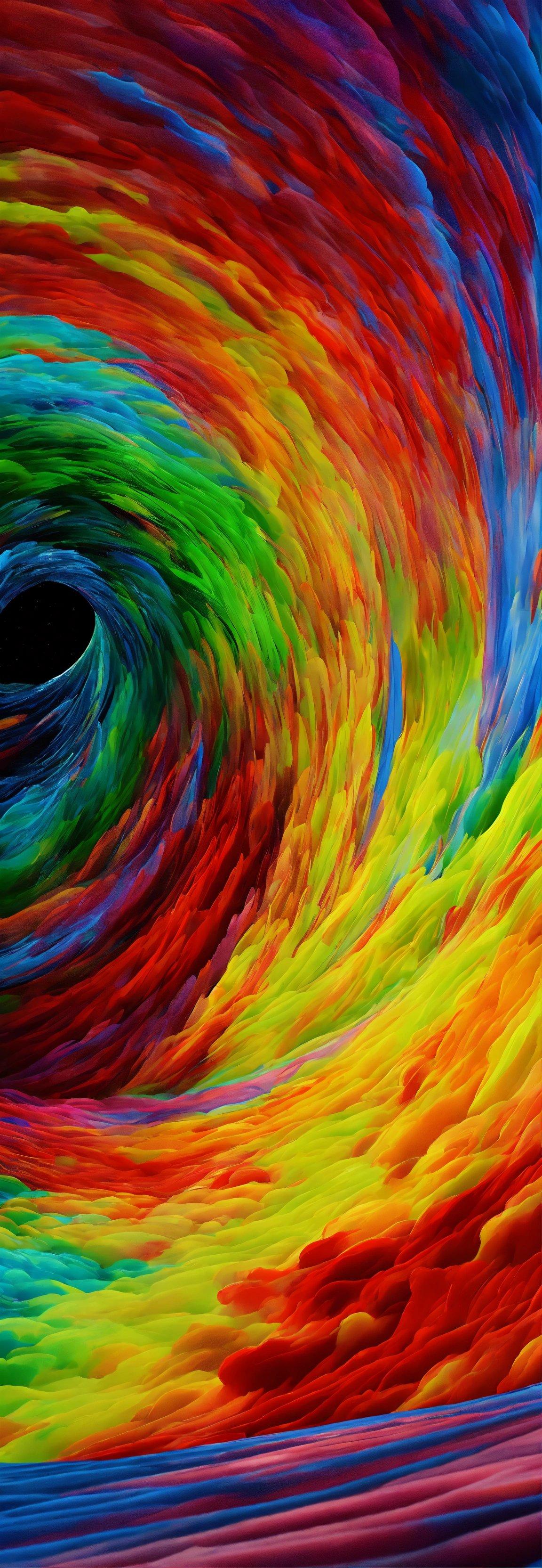 A Painting Of A Colorful Swirl Of Colors