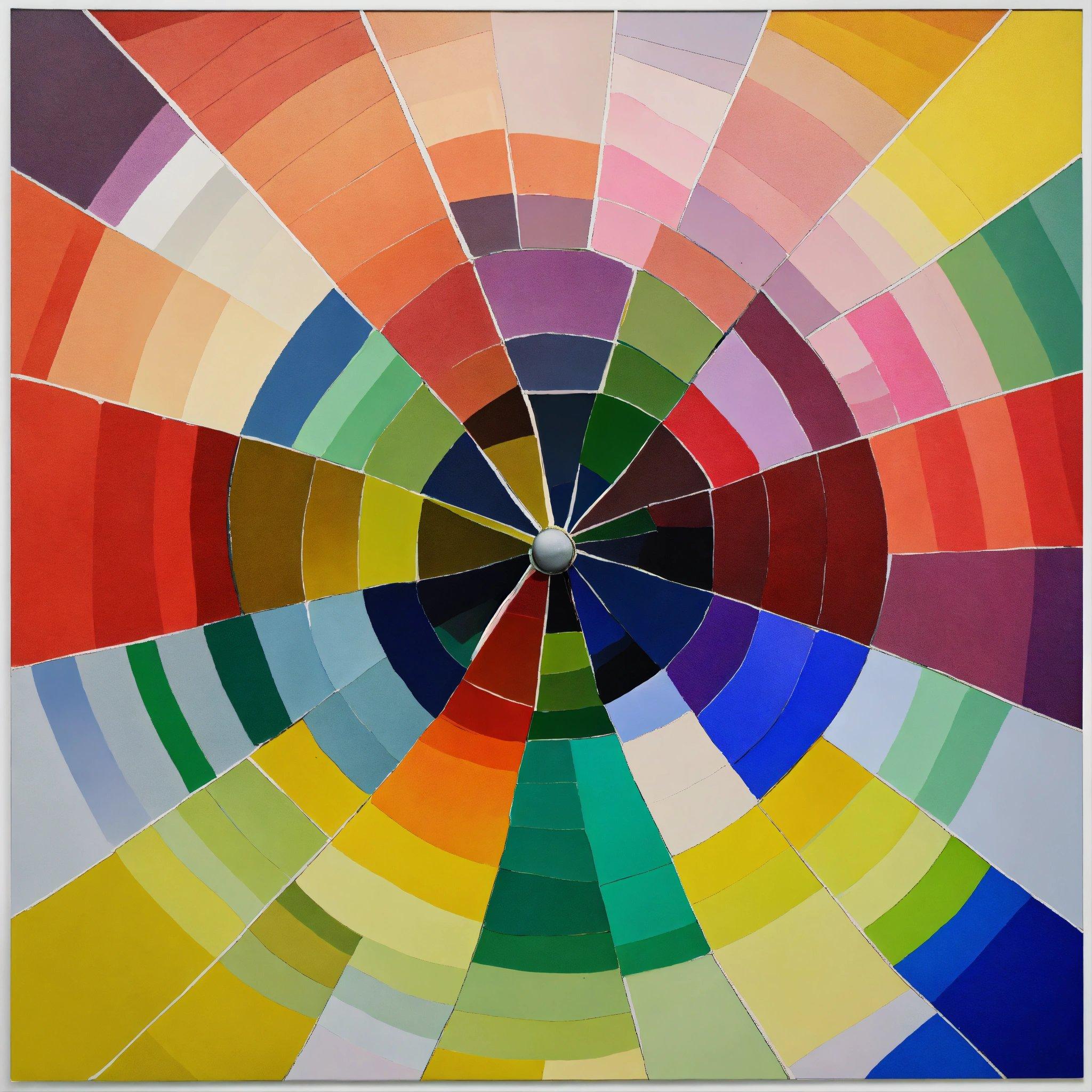 A Painting Of A Colorful Wheel Of Colors