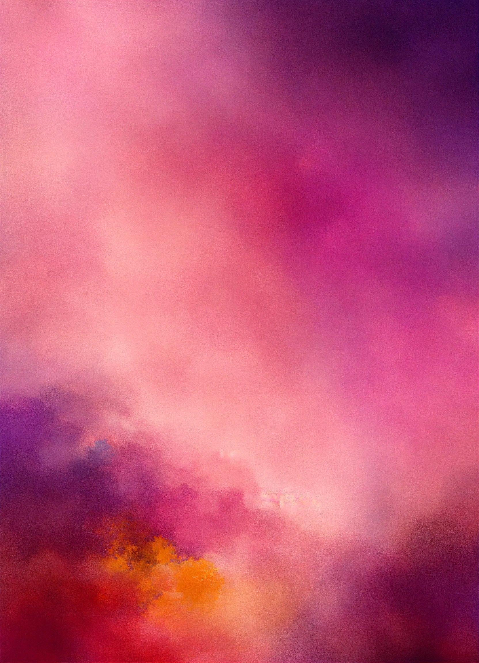 A Painting Of A Pink And Purple Sky