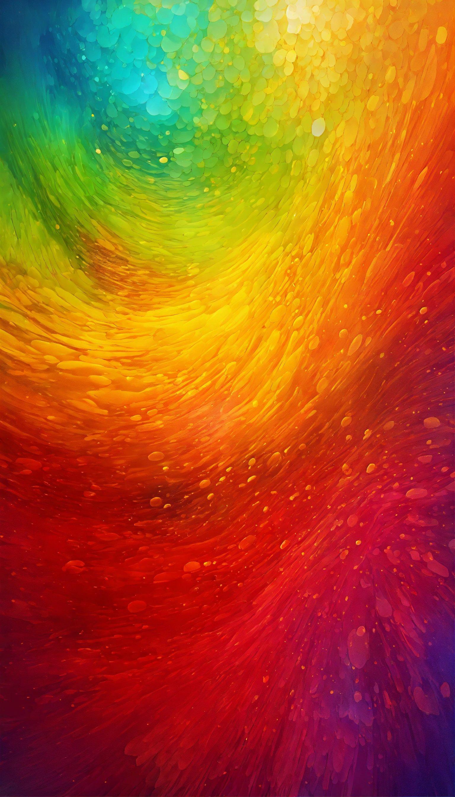 A Painting Of A Rainbow Colored Background