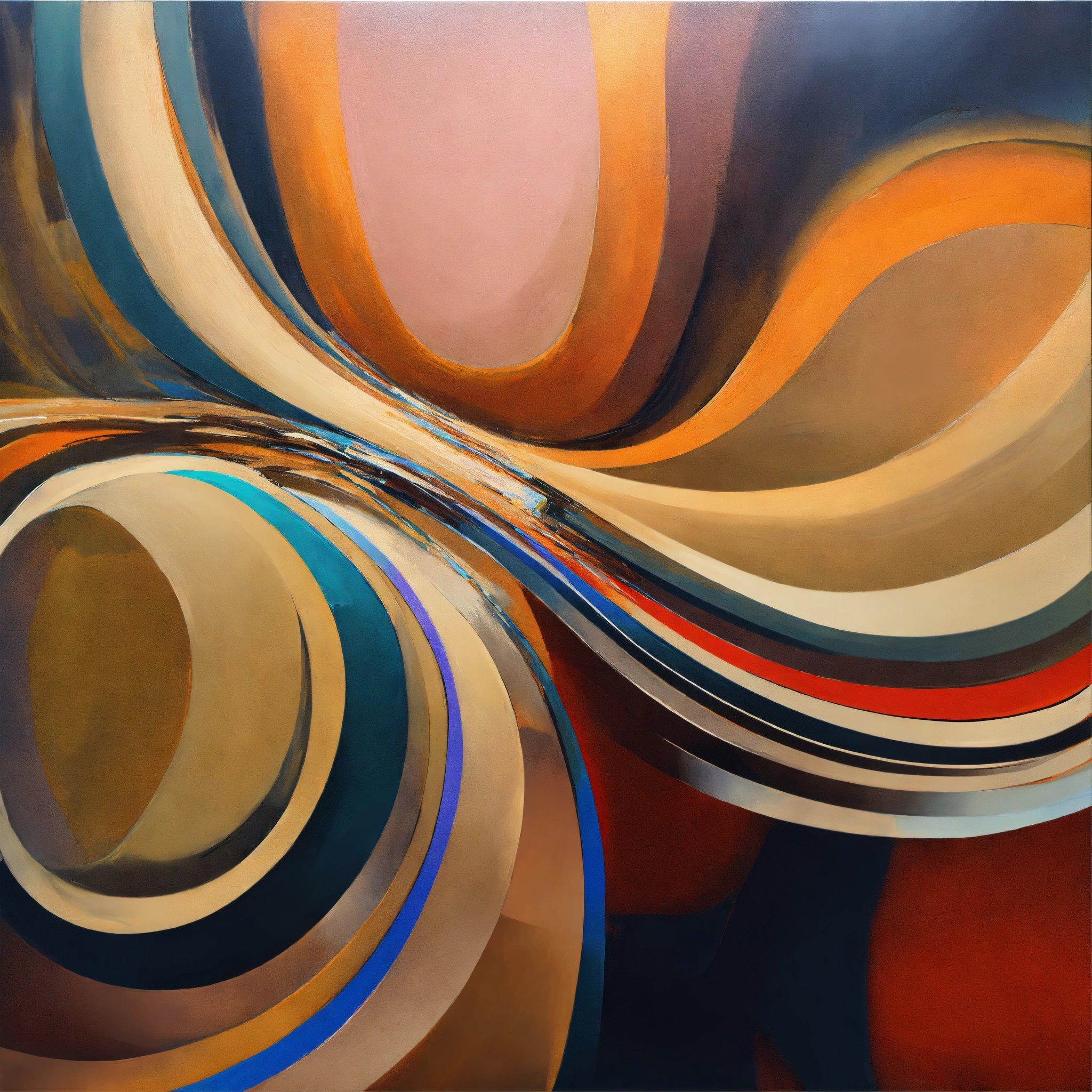 A Painting Of A Swirl Of Different Colors