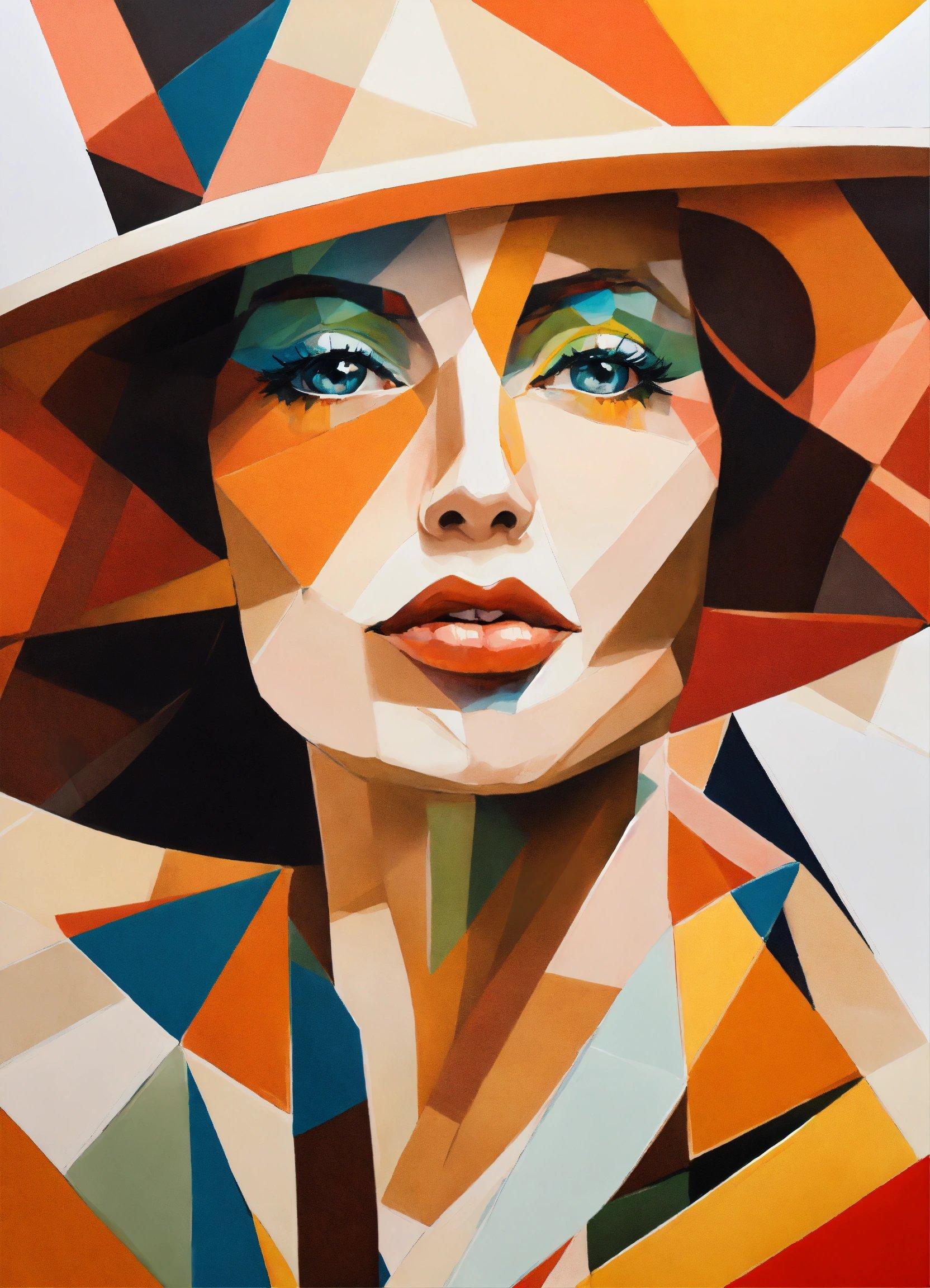 A Painting Of A Woman Wearing A Hat