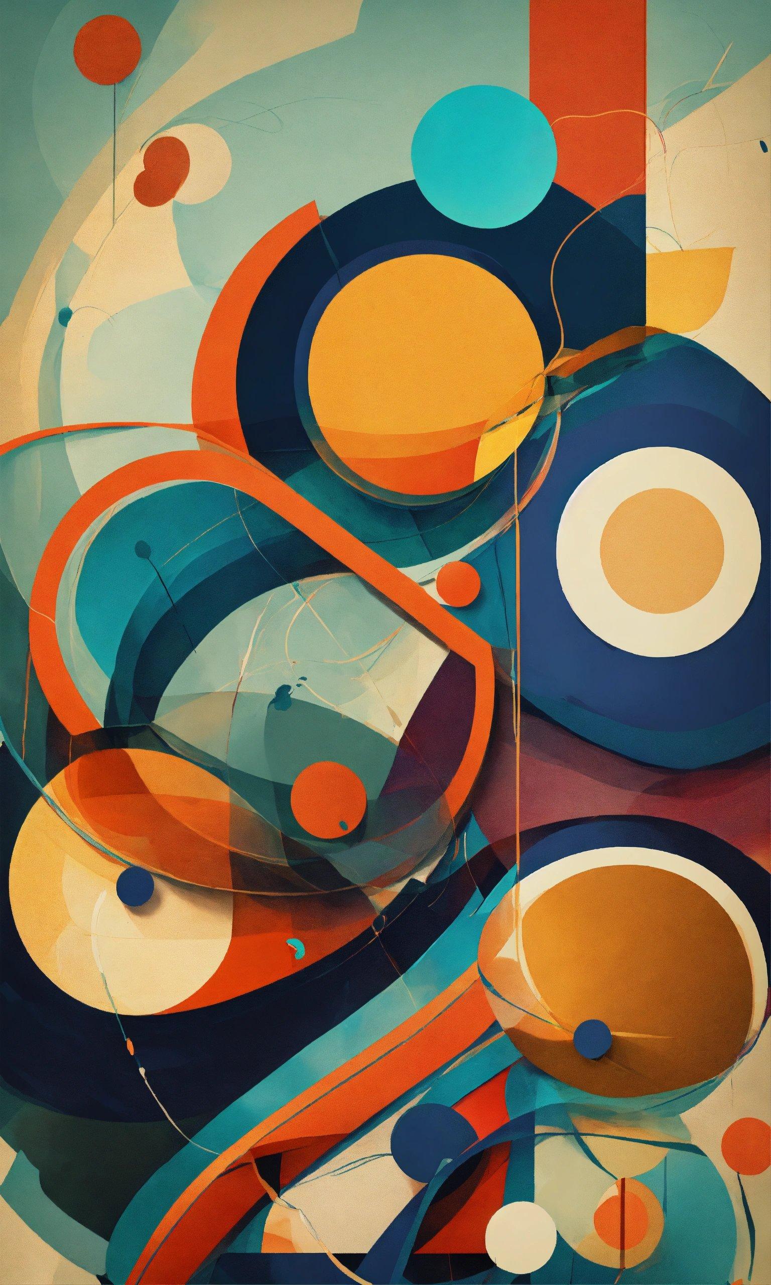 A Painting With Circles And Circles On It