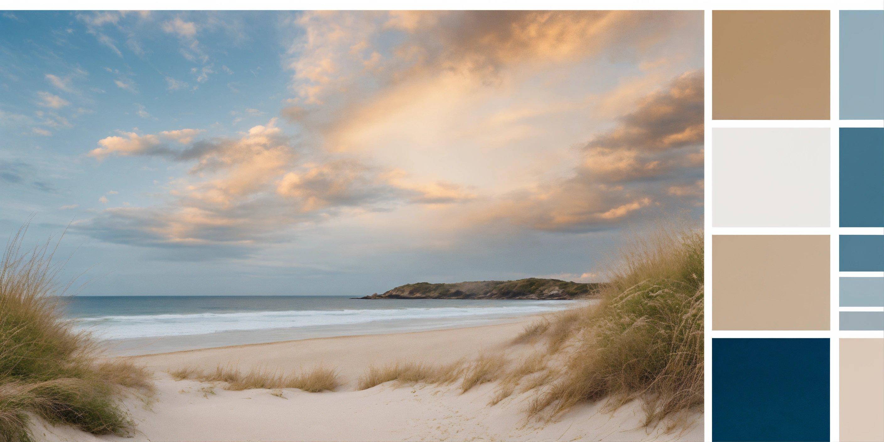 A Picture Of A Beach With Sand And Grass