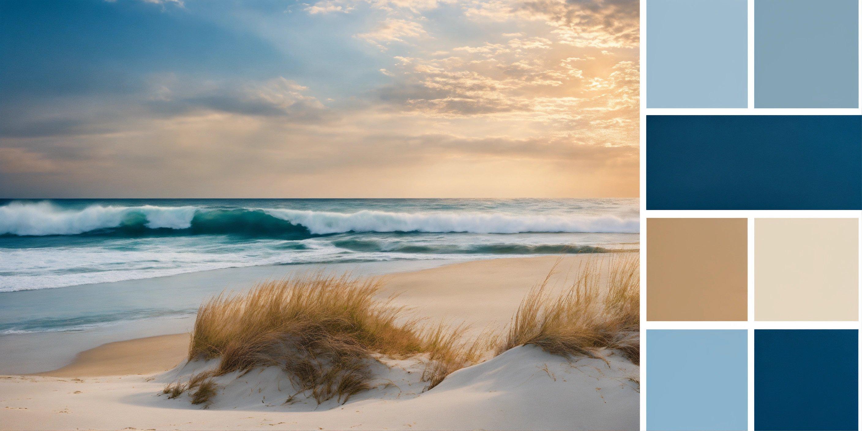 A Picture Of A Beach With Waves And Sand