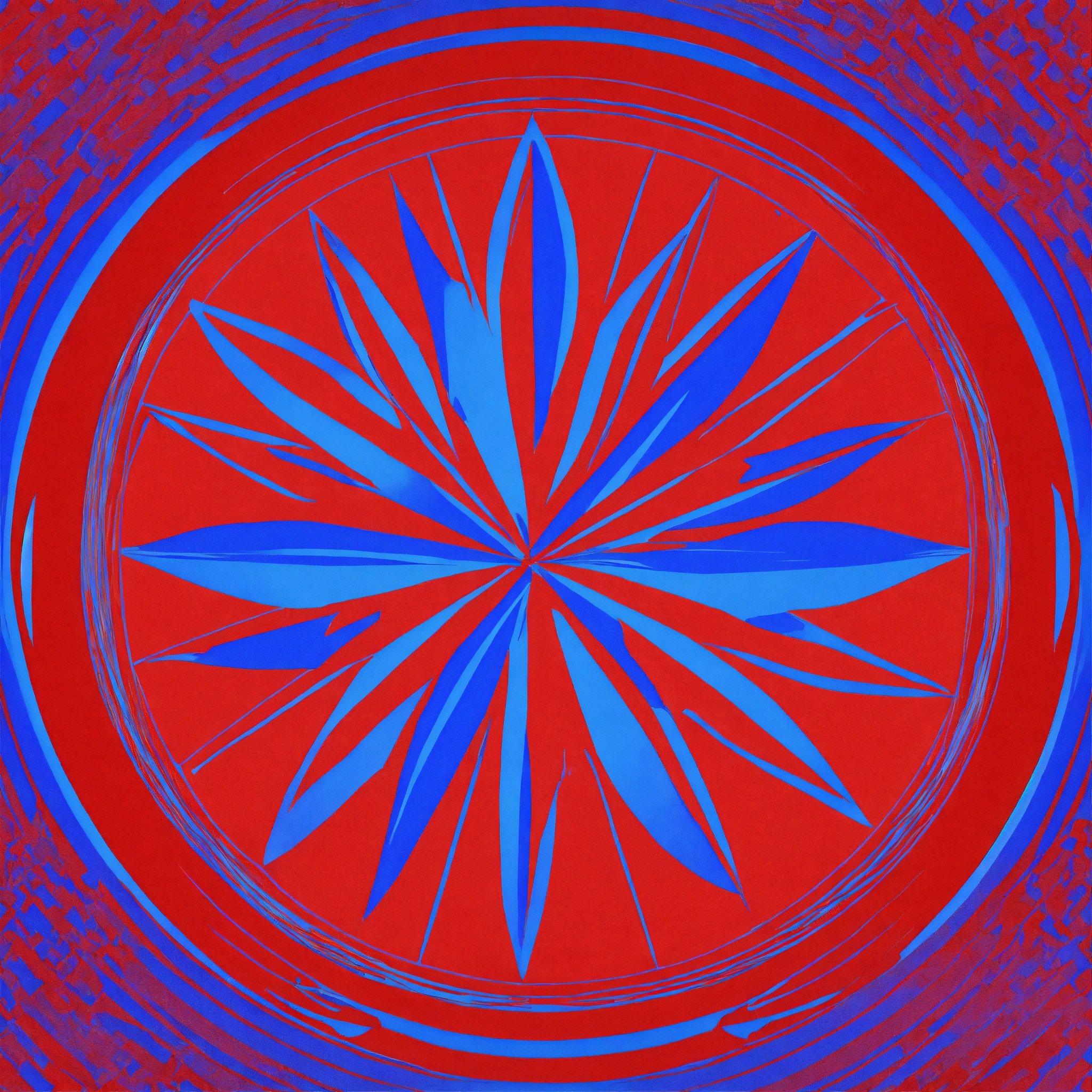 A Picture Of A Red And Blue Object