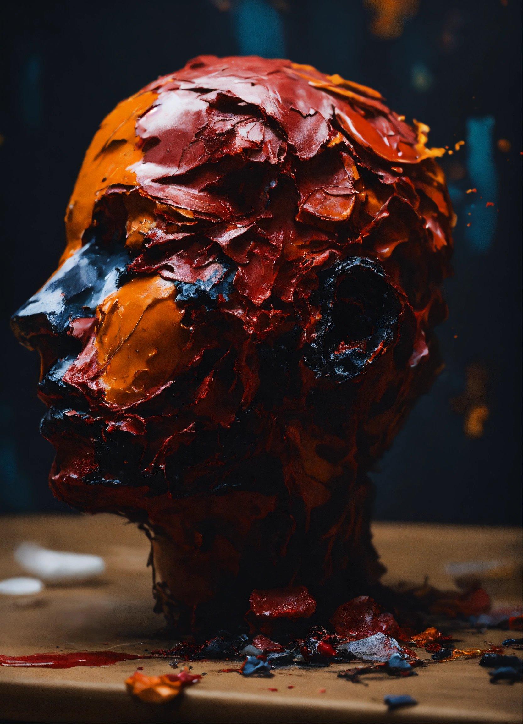 A Piece Of Art That Looks Like A Human Head