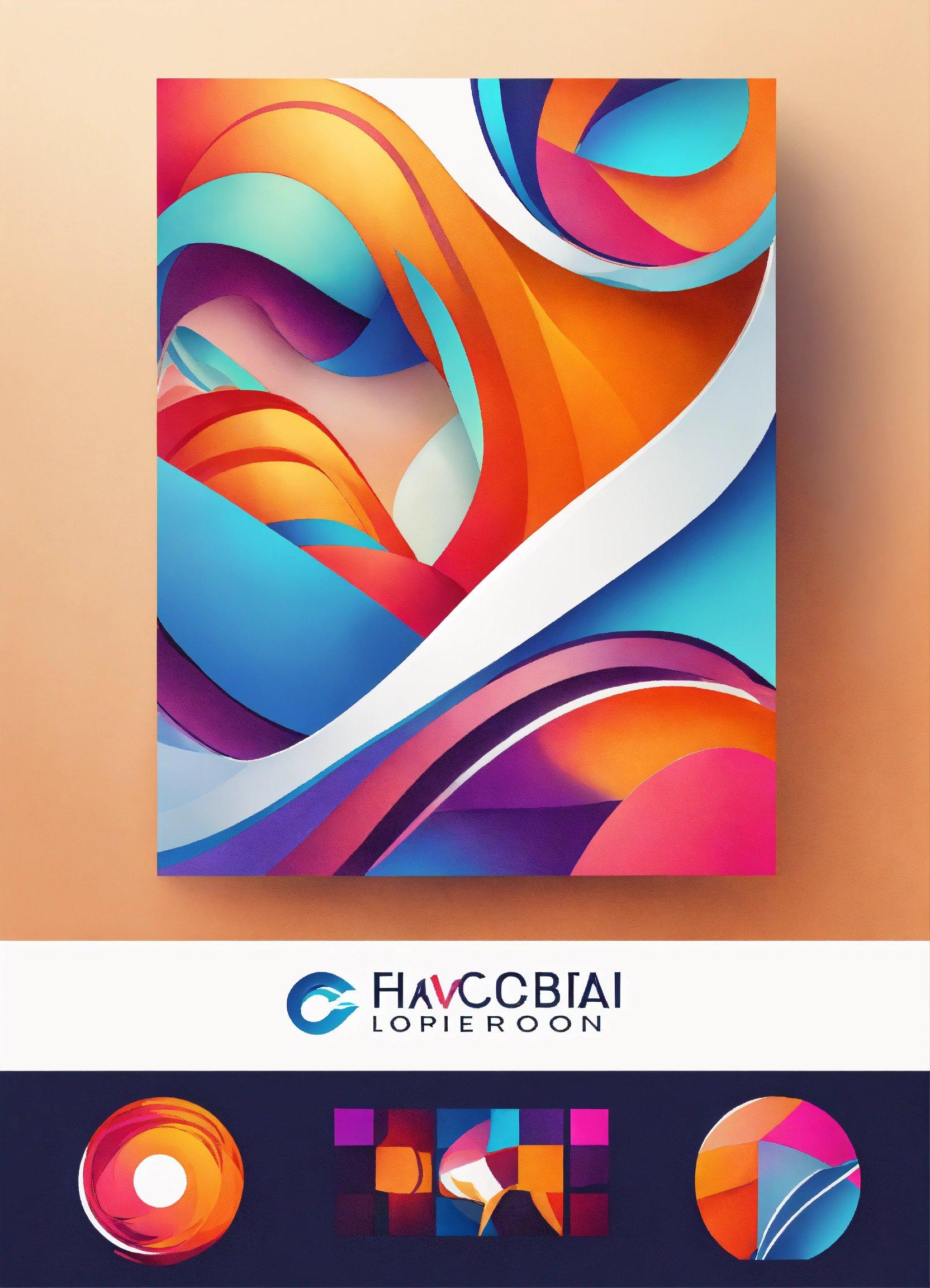 A Poster With A Colorful Abstract Design On It