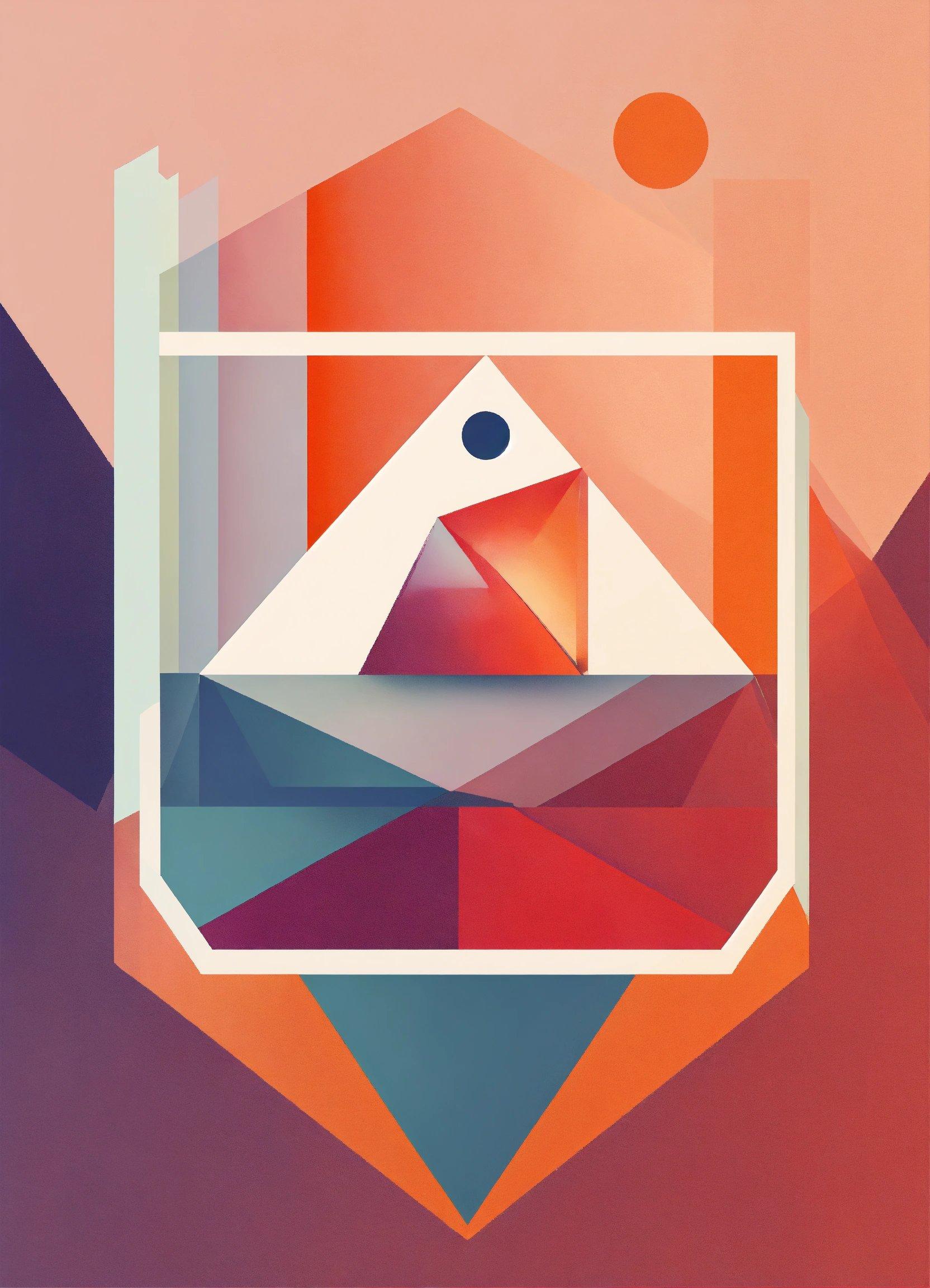 A Poster With A Geometric Design On It