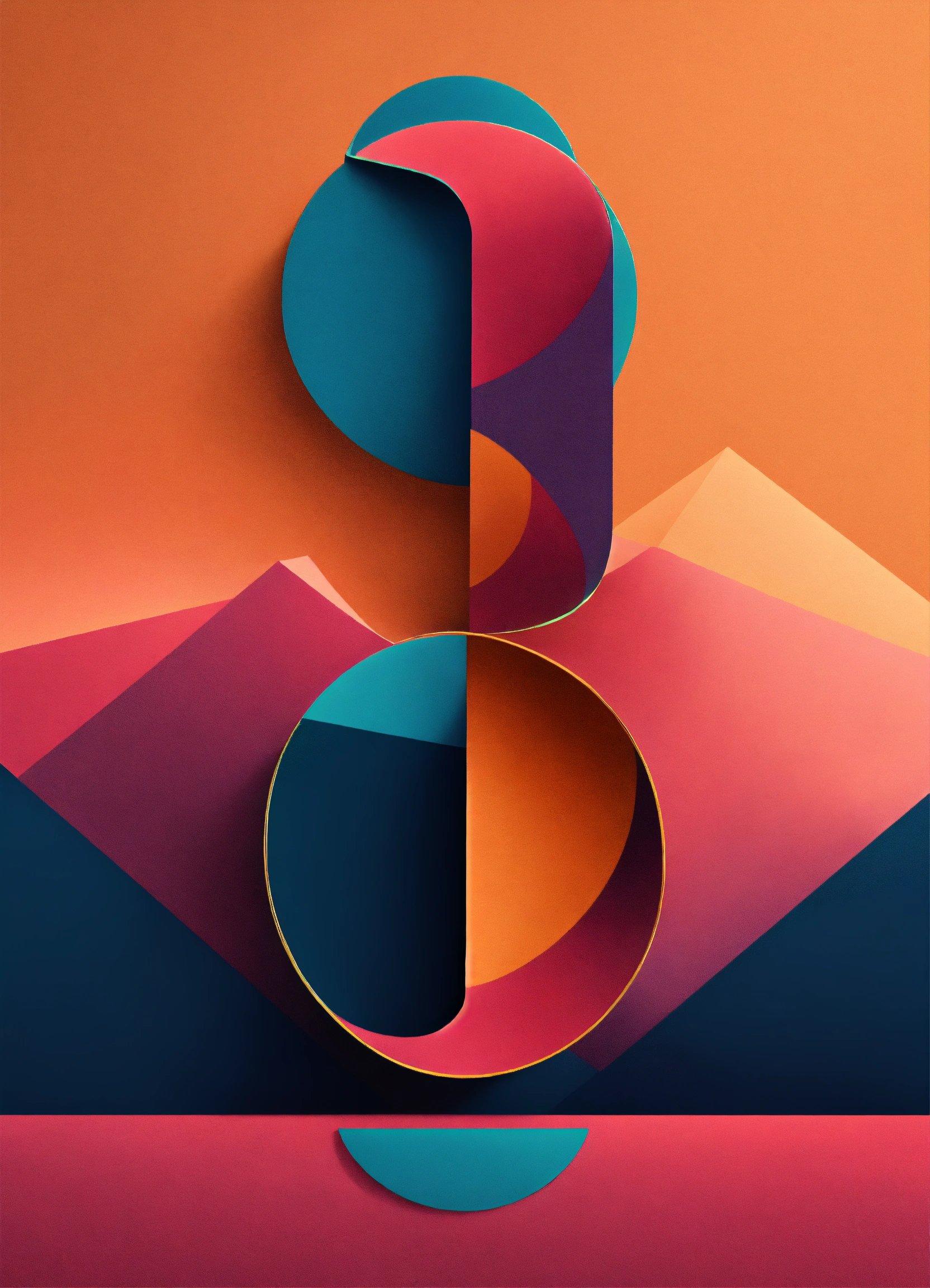 A Poster With An Abstract Design On It