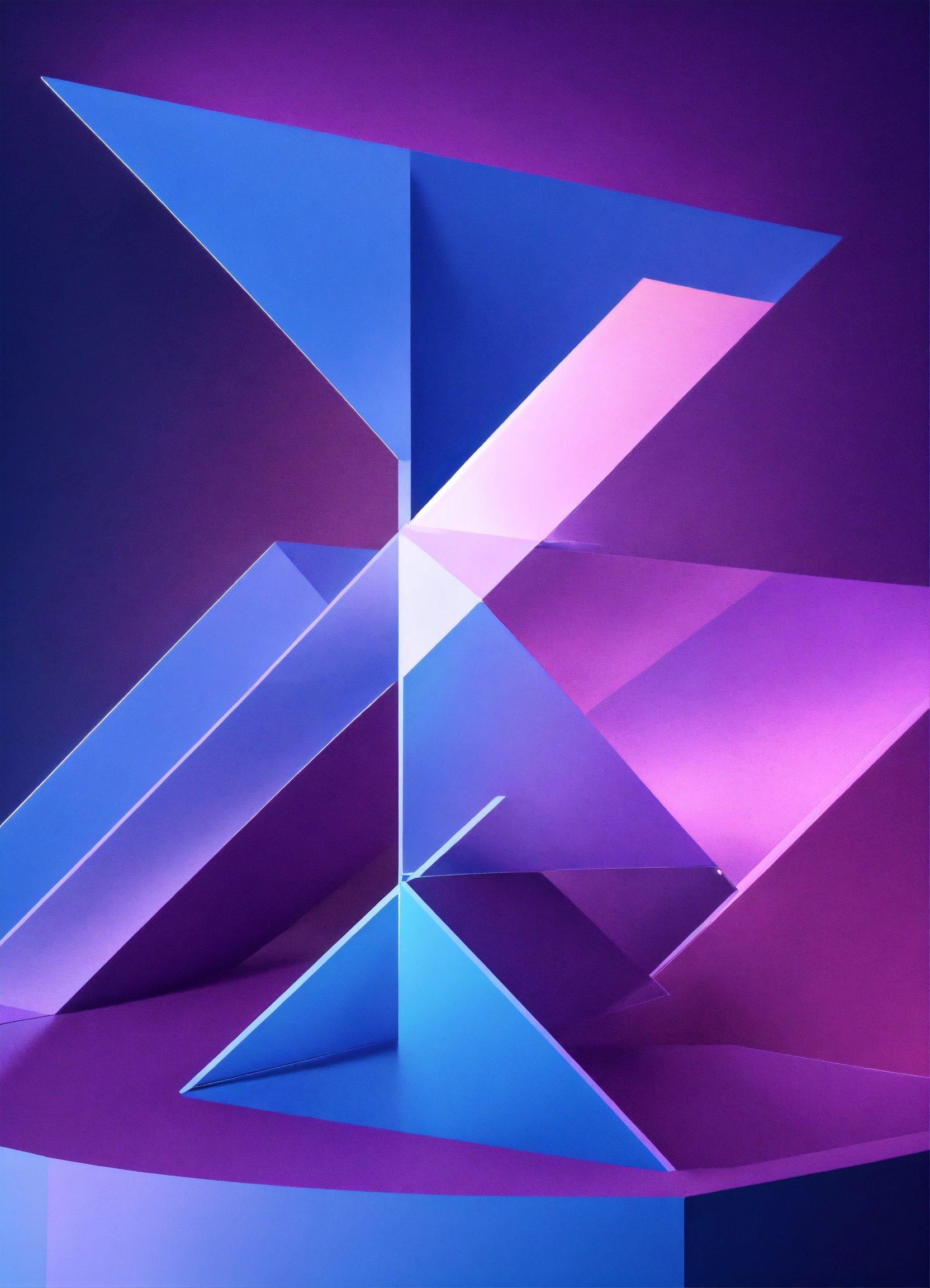 A Purple And Blue Abstract Background With A Geometric Design