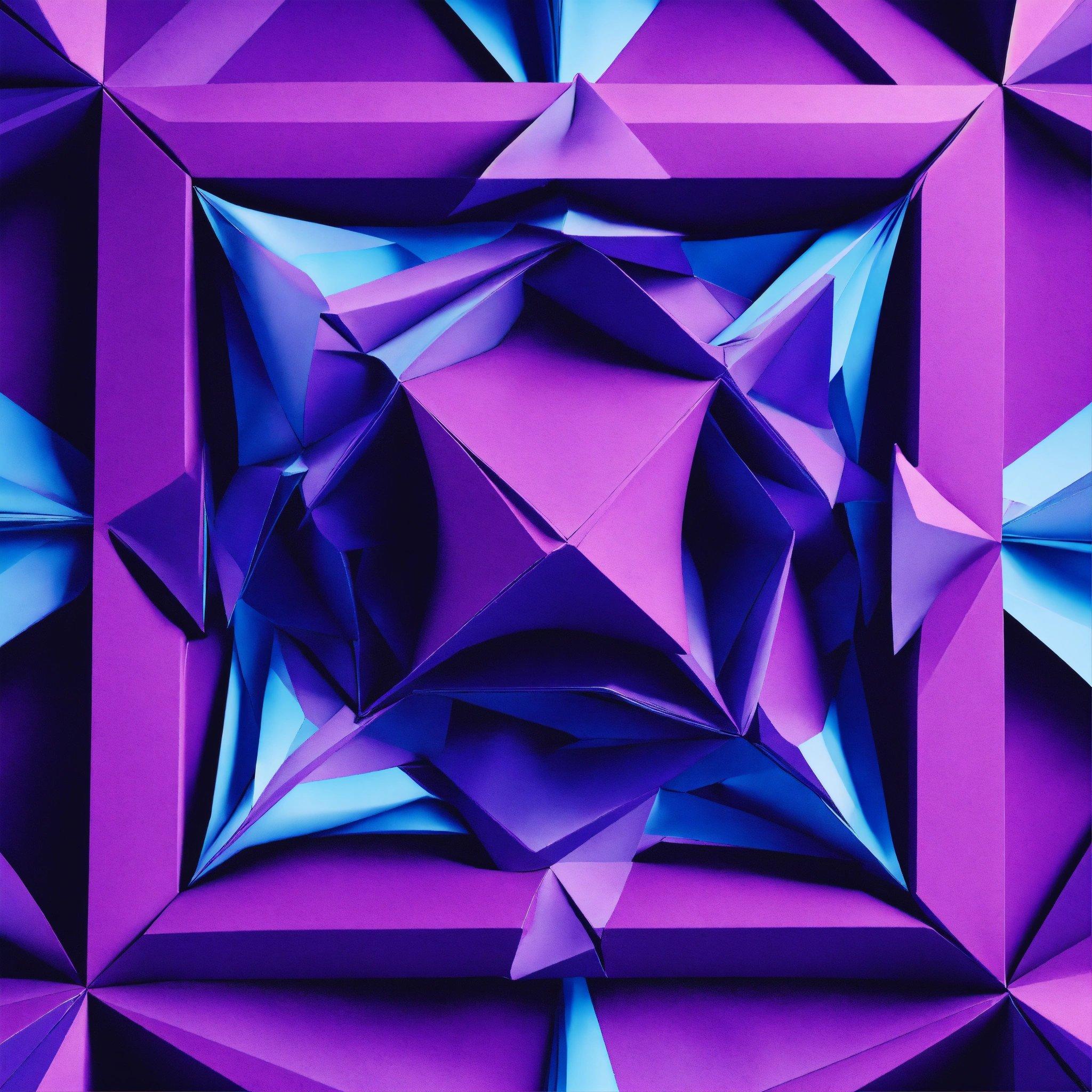 A Purple And Blue Abstract Background With Triangles