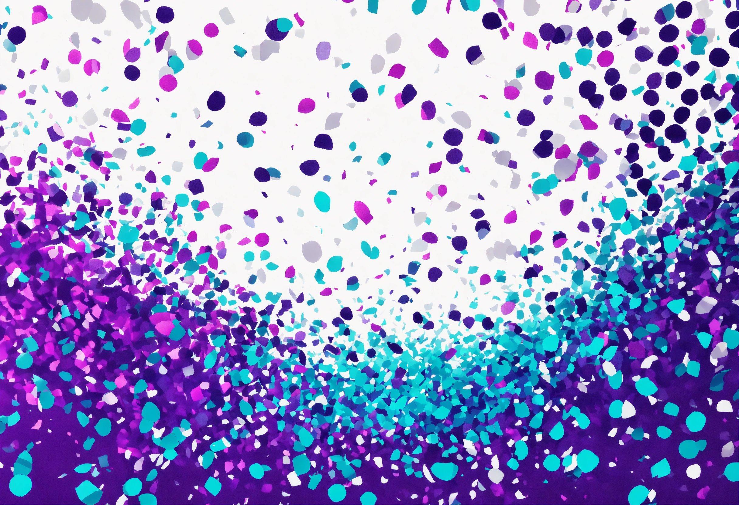 A Purple And Blue Background With Confetti