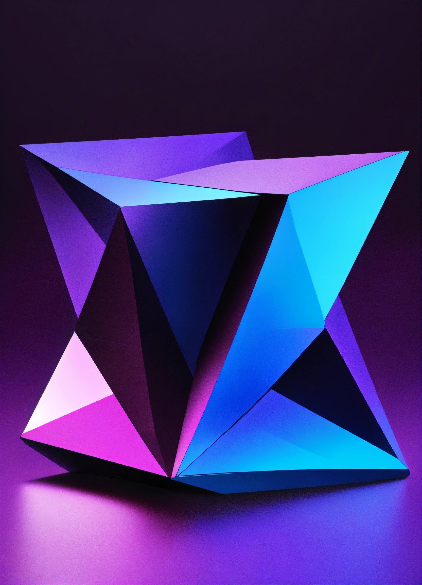 A Purple And Blue Object Sitting On Top Of A Table