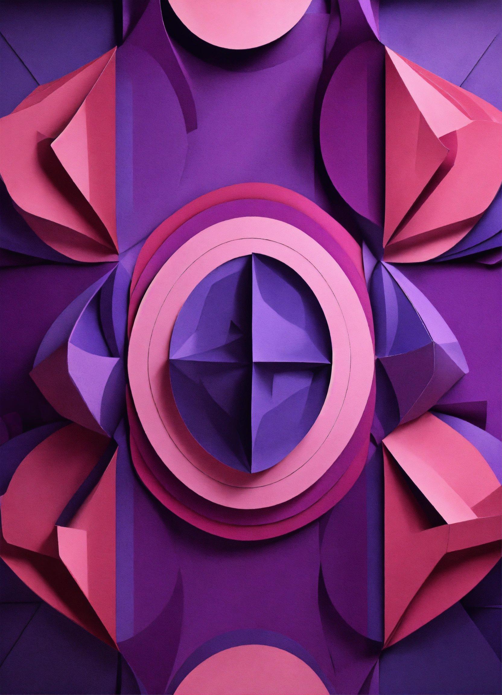 A Purple And Pink Background With Circular Shapes