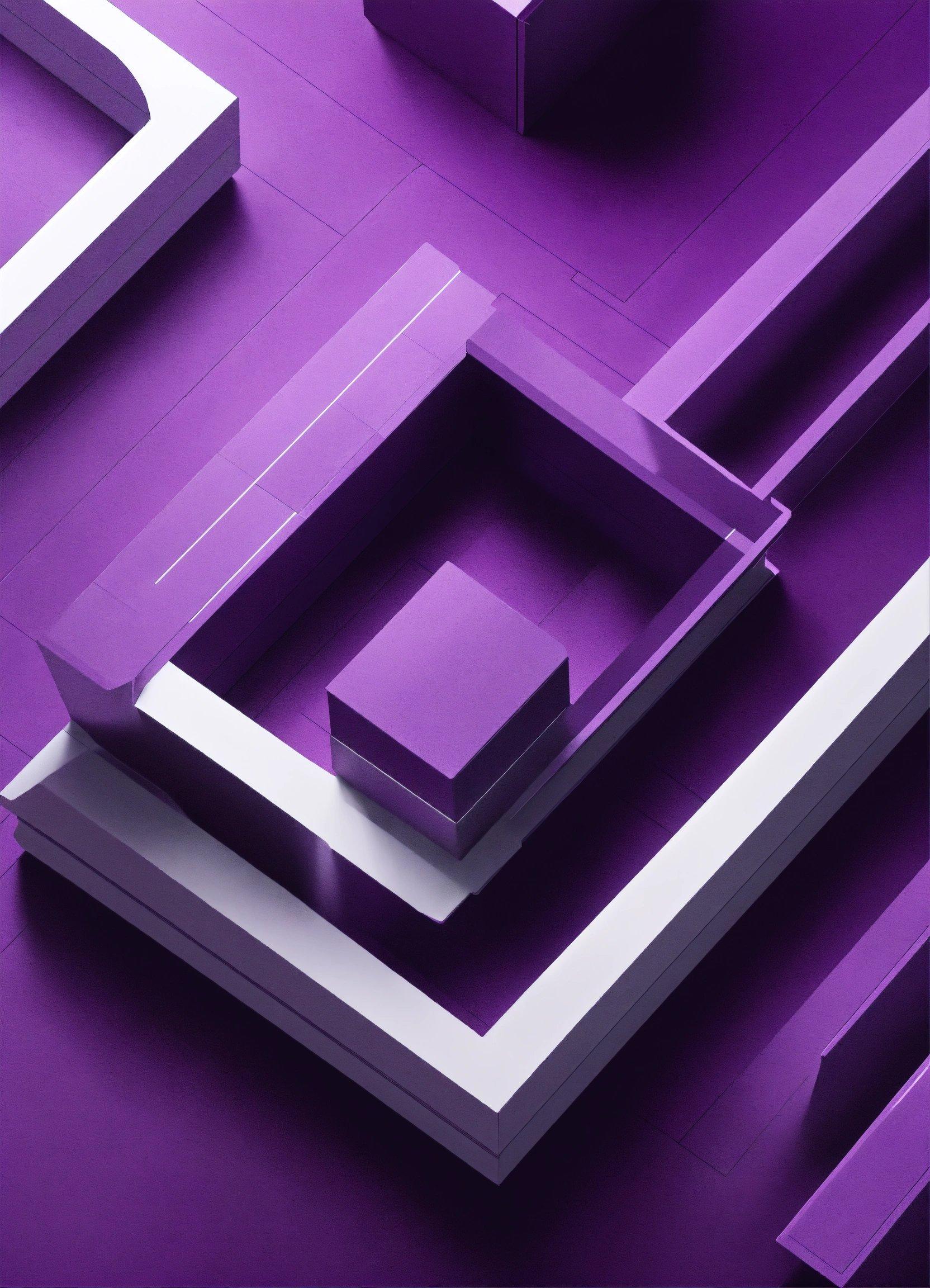 A Purple And White Abstract Background With A Square And Rectangle Shapes