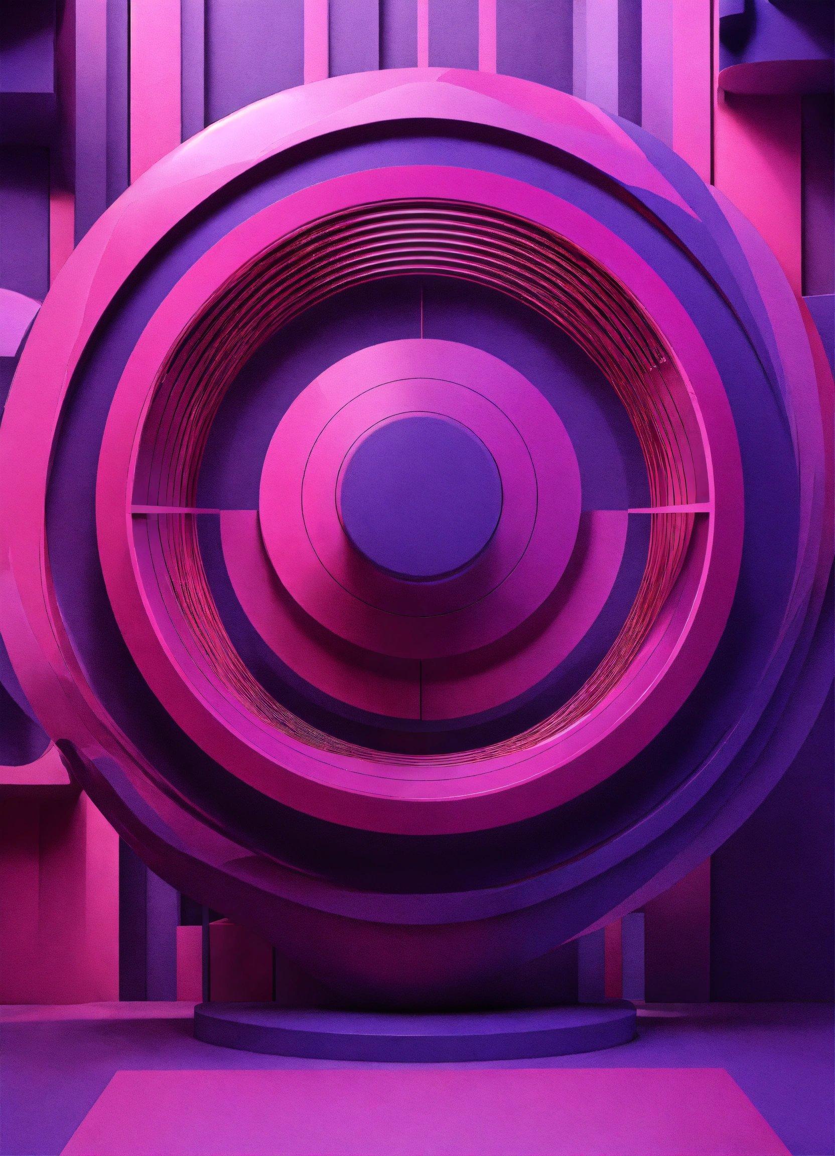 A Purple Circular Object With A Pink Center