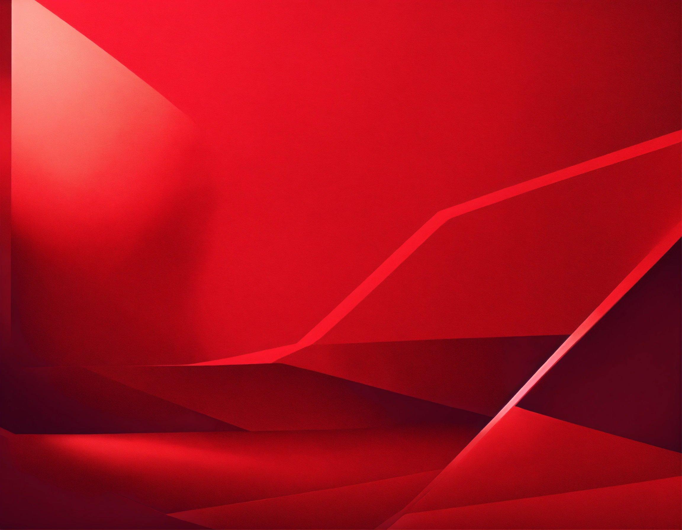 A Red Abstract Background With Lines And Shapes