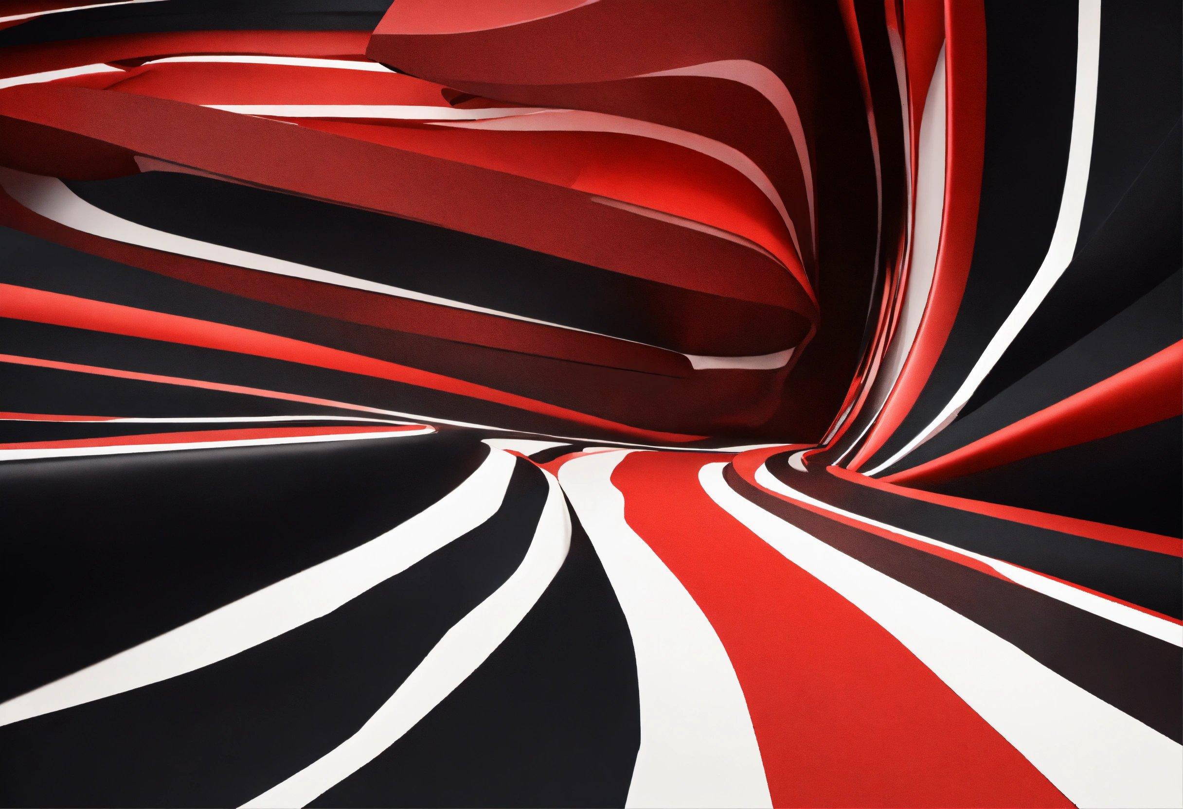 A Red And Black Abstract Background With White Lines