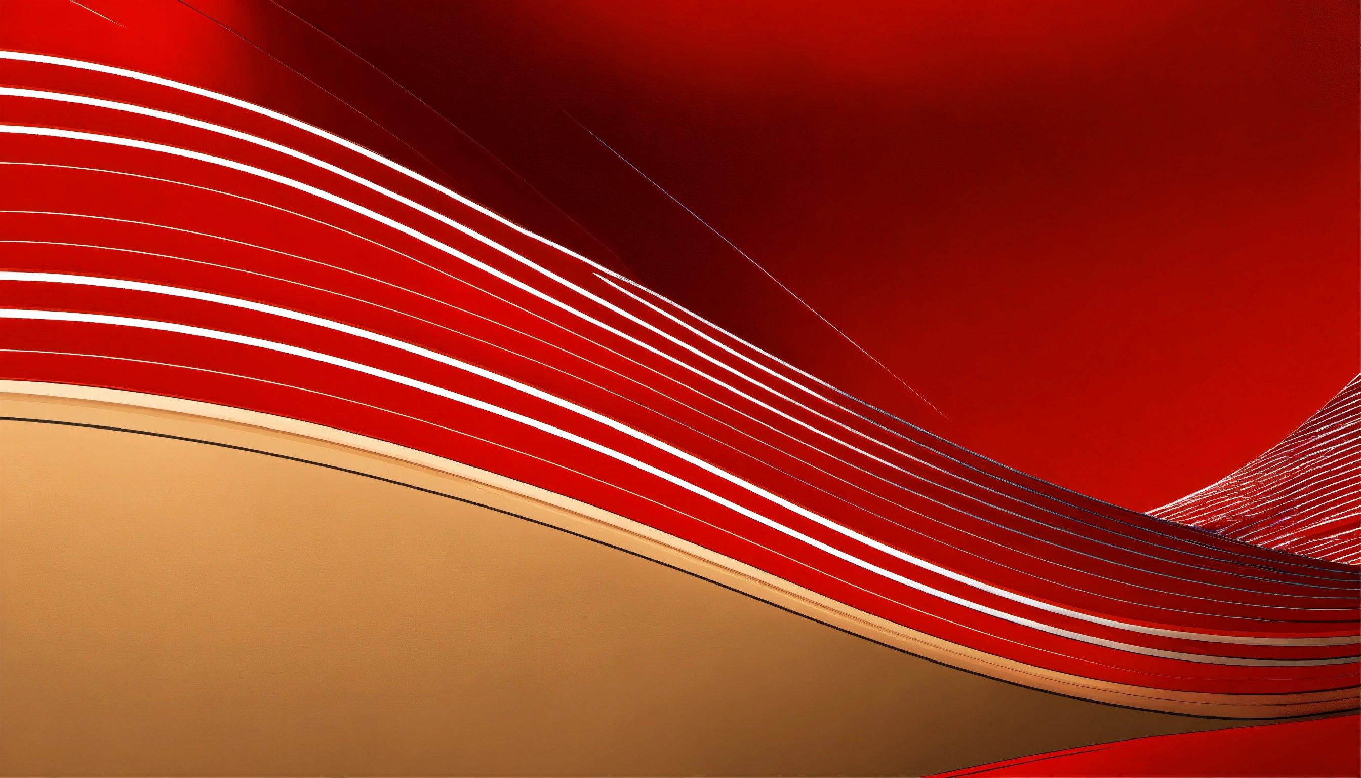 A Red And Gold Abstract Background With Lines