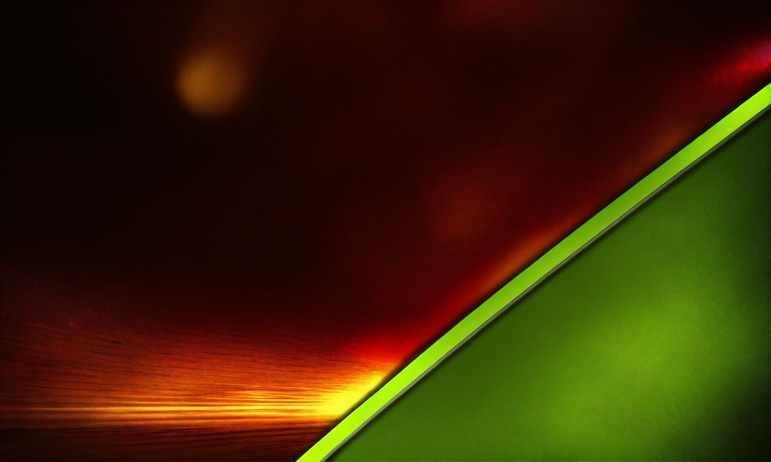 A Red And Green Abstract Background With A Blurry Background