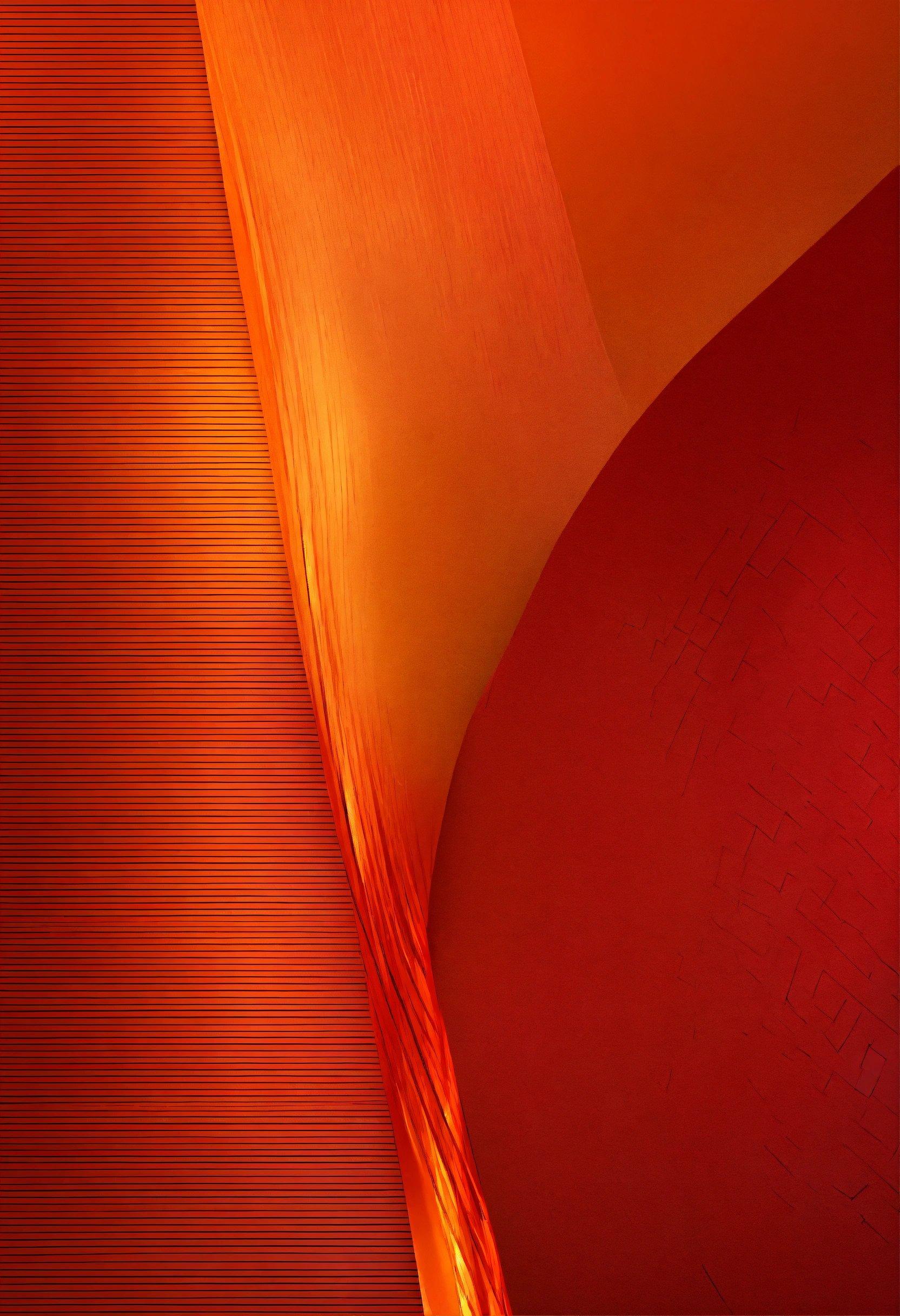 A Red And Orange Abstract Background With Lines