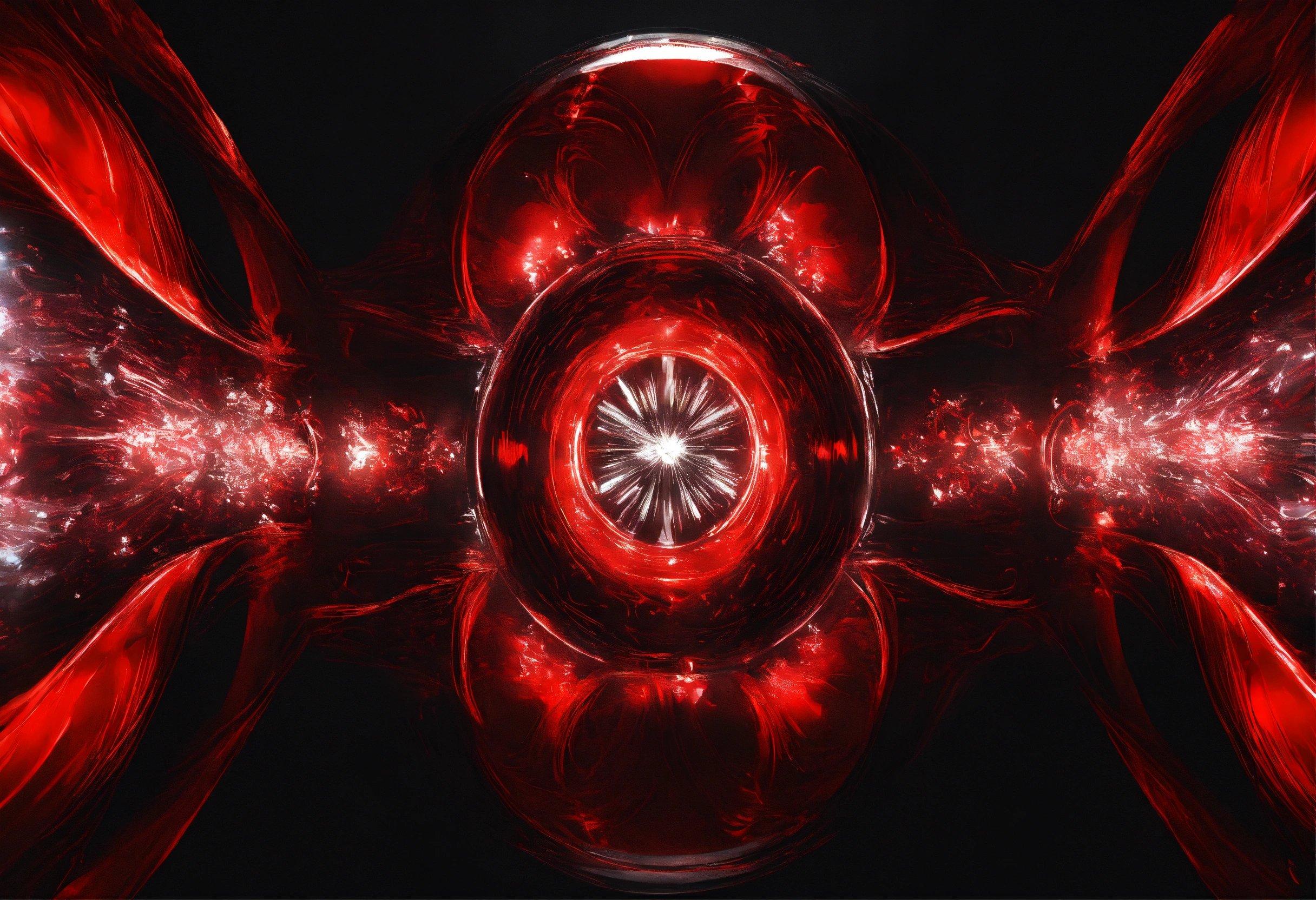 A Red Object Is Shown In The Middle Of The Image