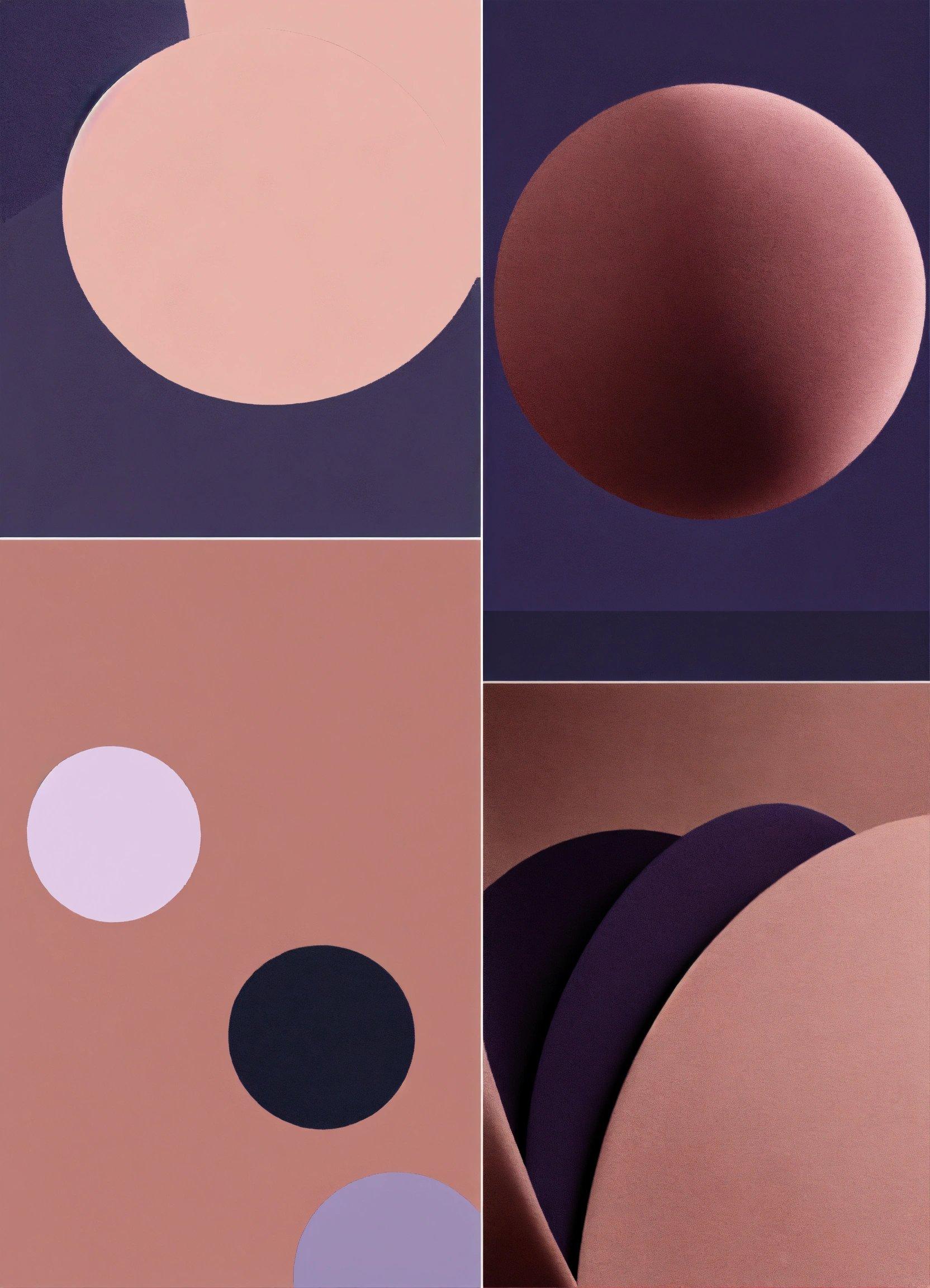 A Series Of Photos With Different Shapes And Colors