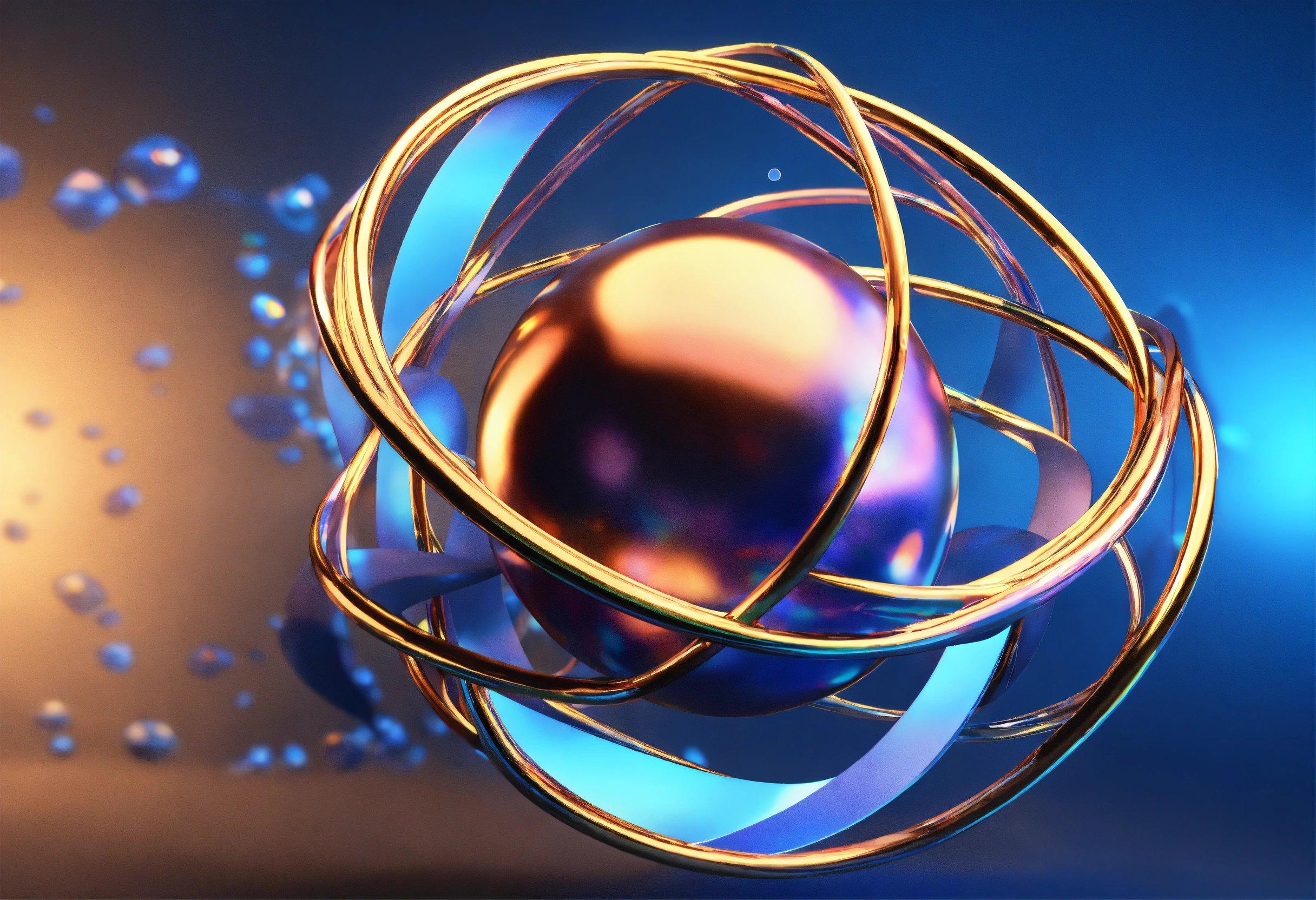 A Shiny Sphere With A Blue Background