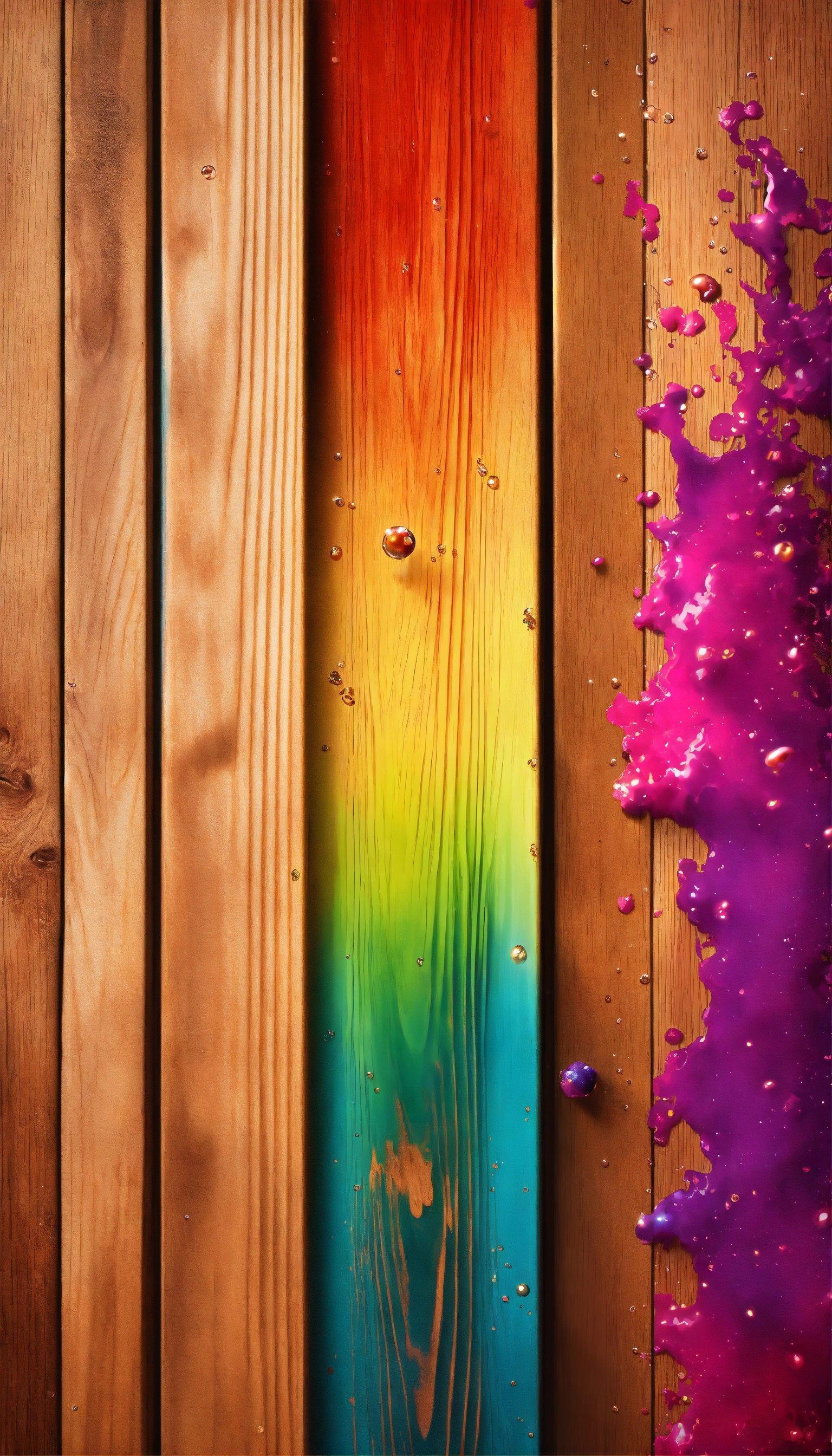 A Skateboard With A Multicolored Design On It