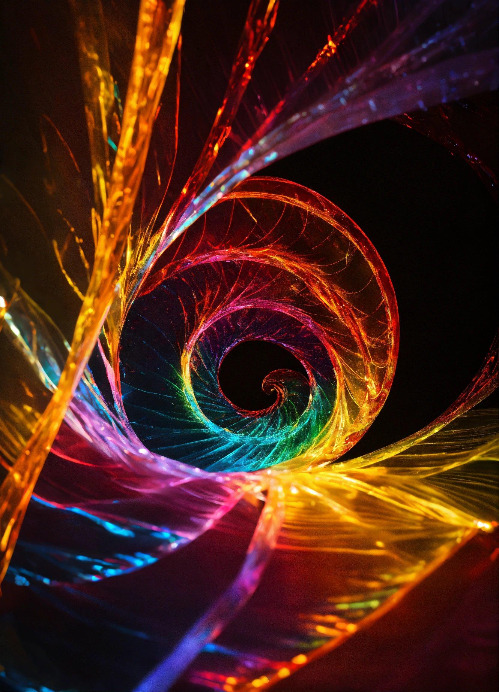 A Spiral Of Light Is Shown In This Image